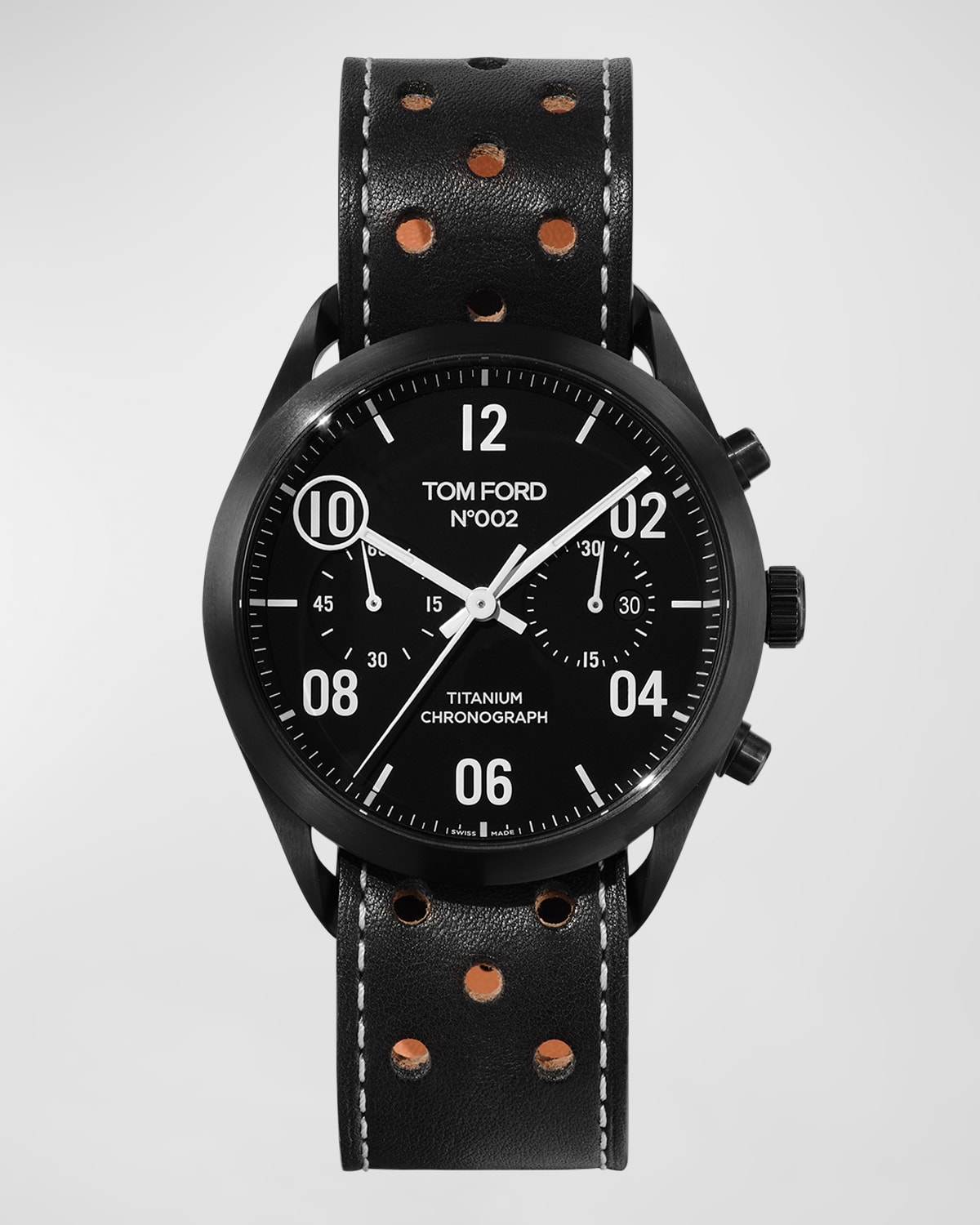 TOM FORD TIMEPIECES Men's TOM FORD N.002 Limited Edition Watch, Titanium with Leather Strap