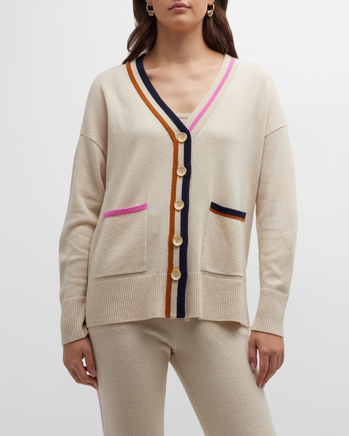 Vince Weekend Cashmere-Wool Easy Cardigan | Neiman Marcus