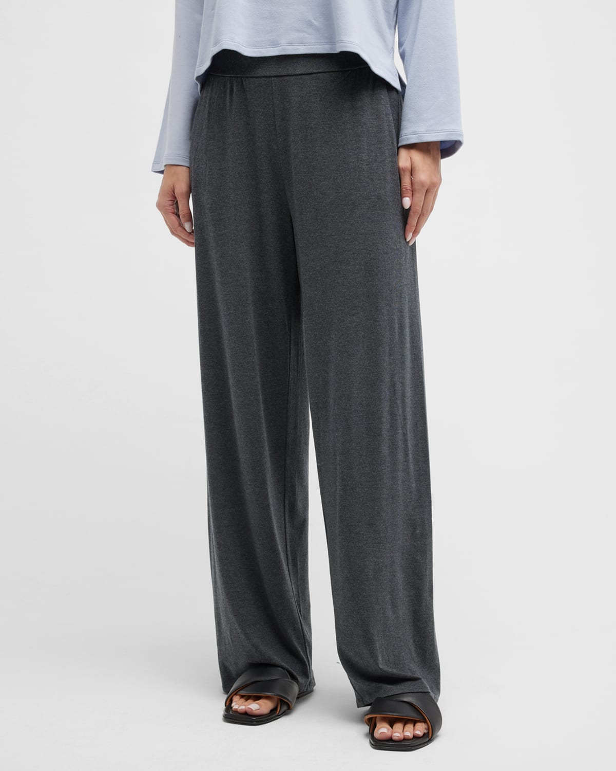 Eileen Fisher StraightLeg Jersey Knit Pants Neiman Marcus