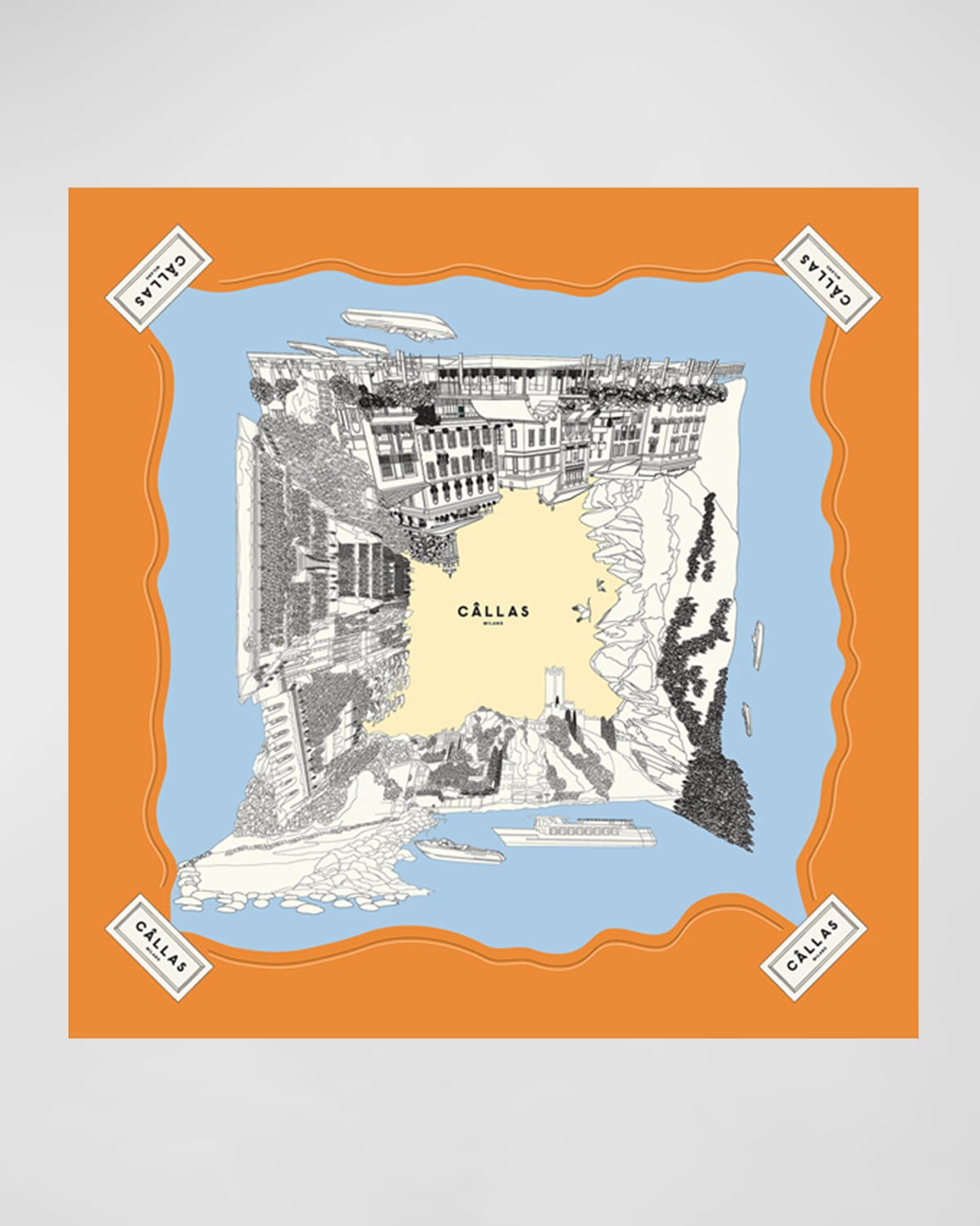 CALLAS Milano Printed Silk Twill Scarf Neiman Marcus