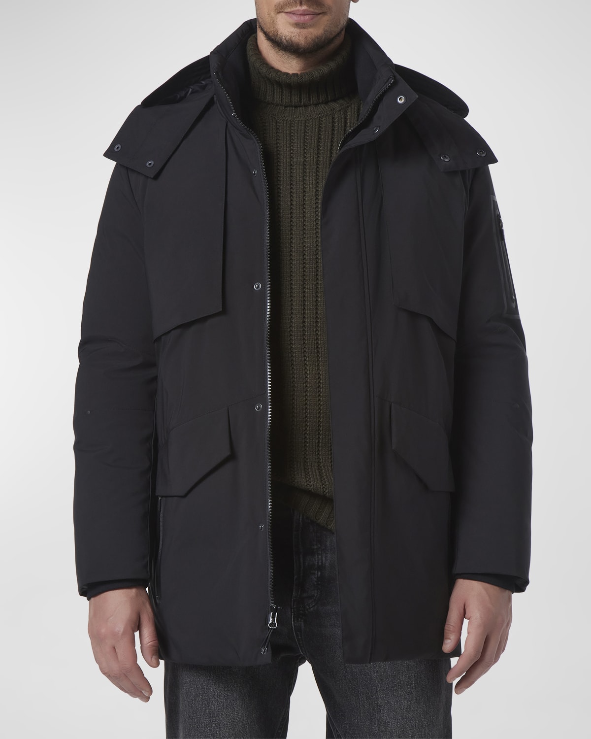 Andrew Marc Men's Odeon Heat-Sealed Down Jacket | Neiman Marcus