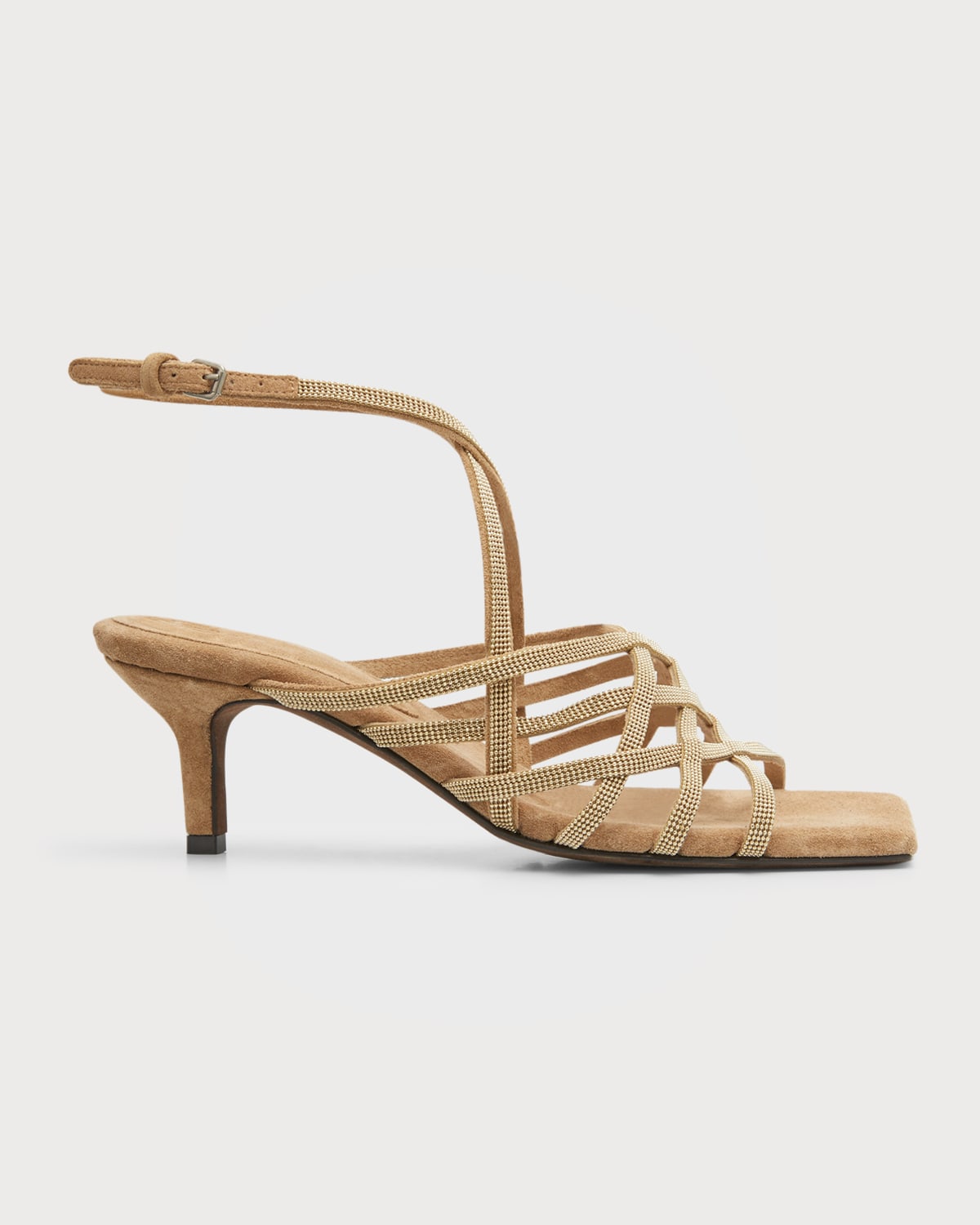 Brunello Cucinelli Gray Lamb Ovis Aries Aries Sandals