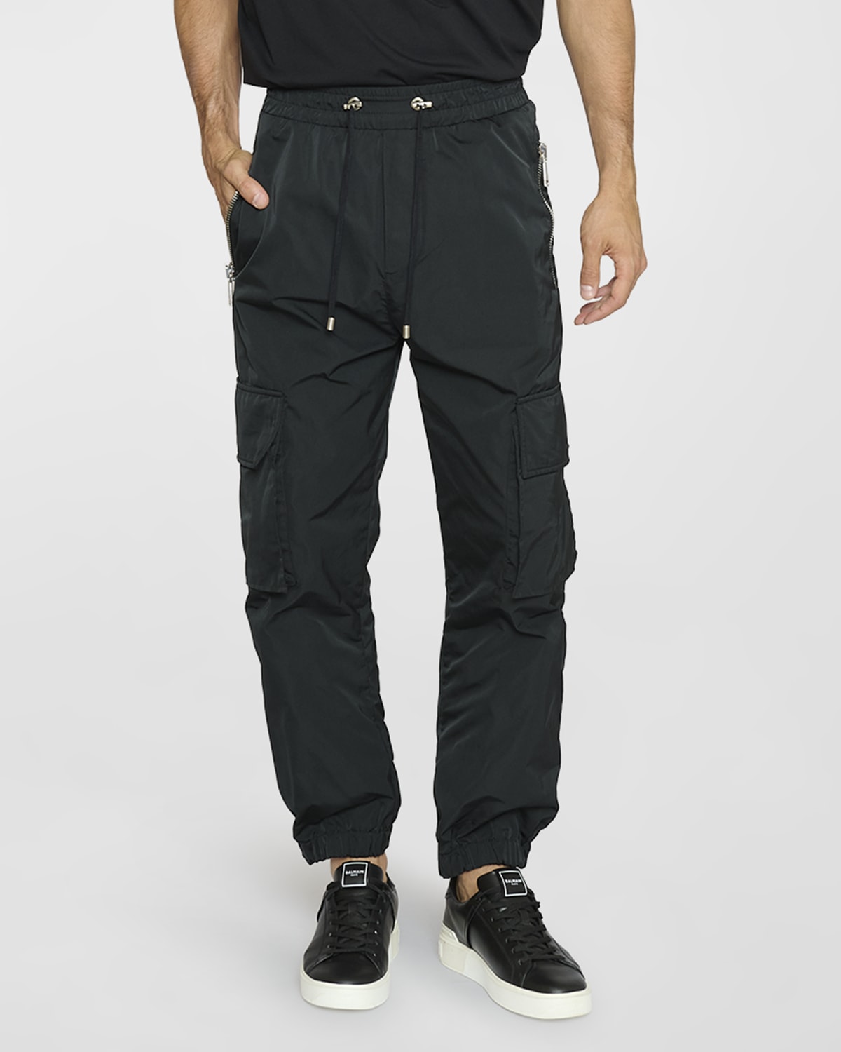 Versace Men's ElasticWaist Cargo Pants Neiman Marcus