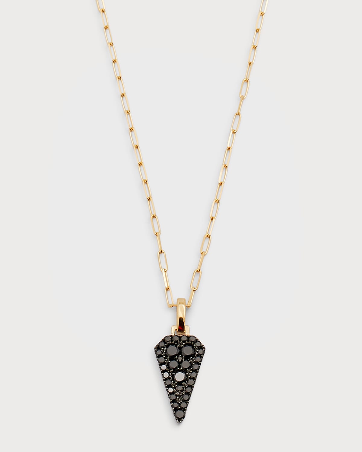 Lustre & Sage Clover 18K Gold Plated Necklace Black