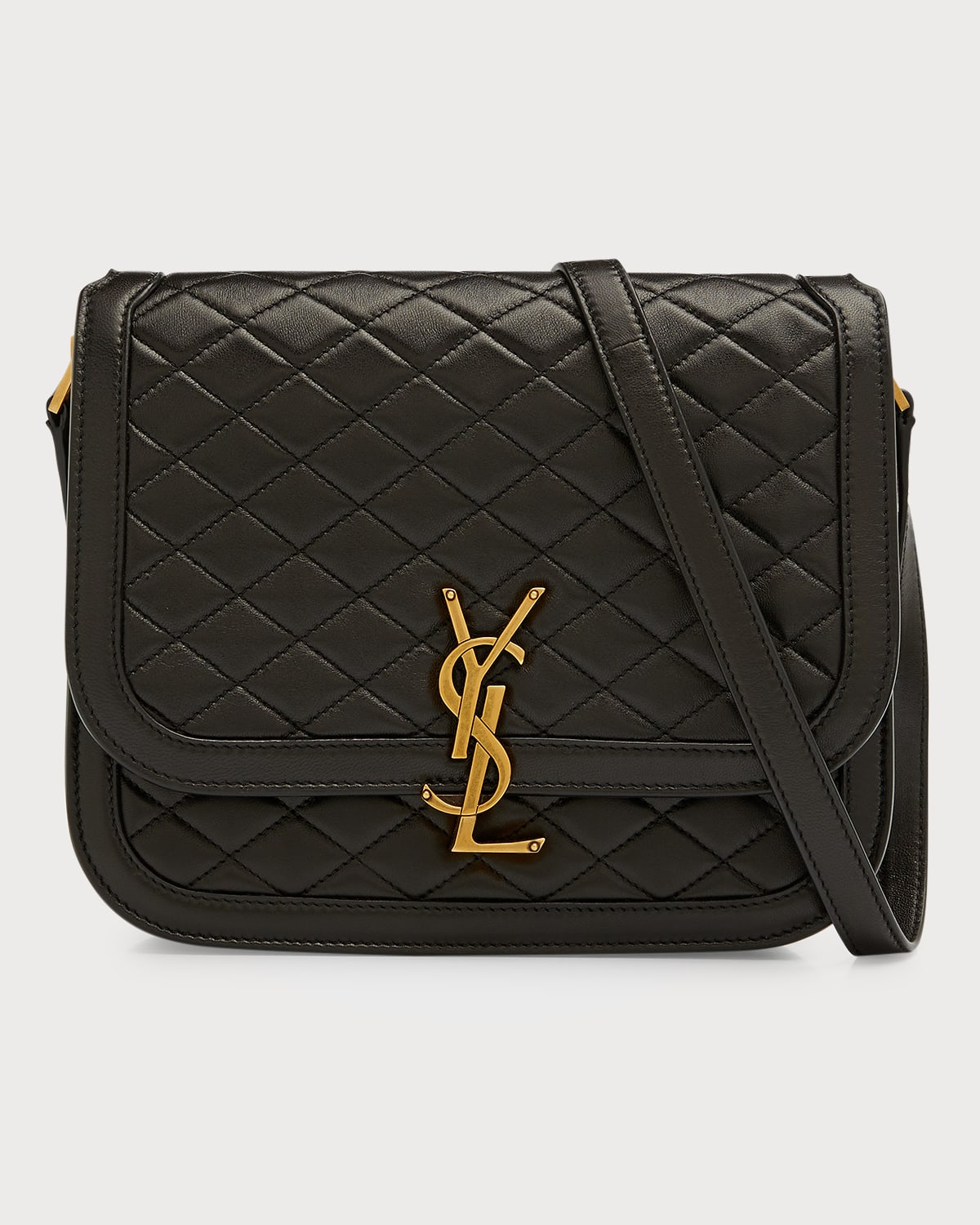 Saint Laurent Gaby Mini YSL Quilted Leather Satchel Bag | Neiman Marcus