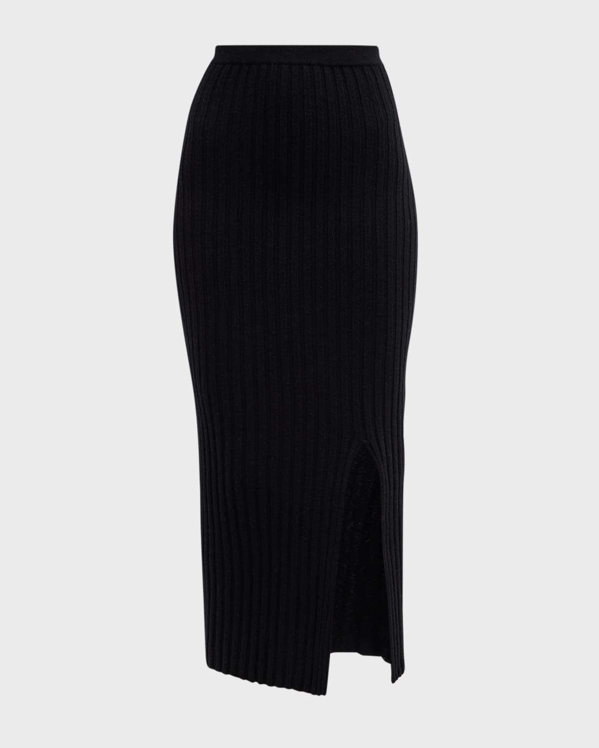 Polo Ralph Lauren Rib-Knit Button-Side Pencil Skirt | Neiman Marcus