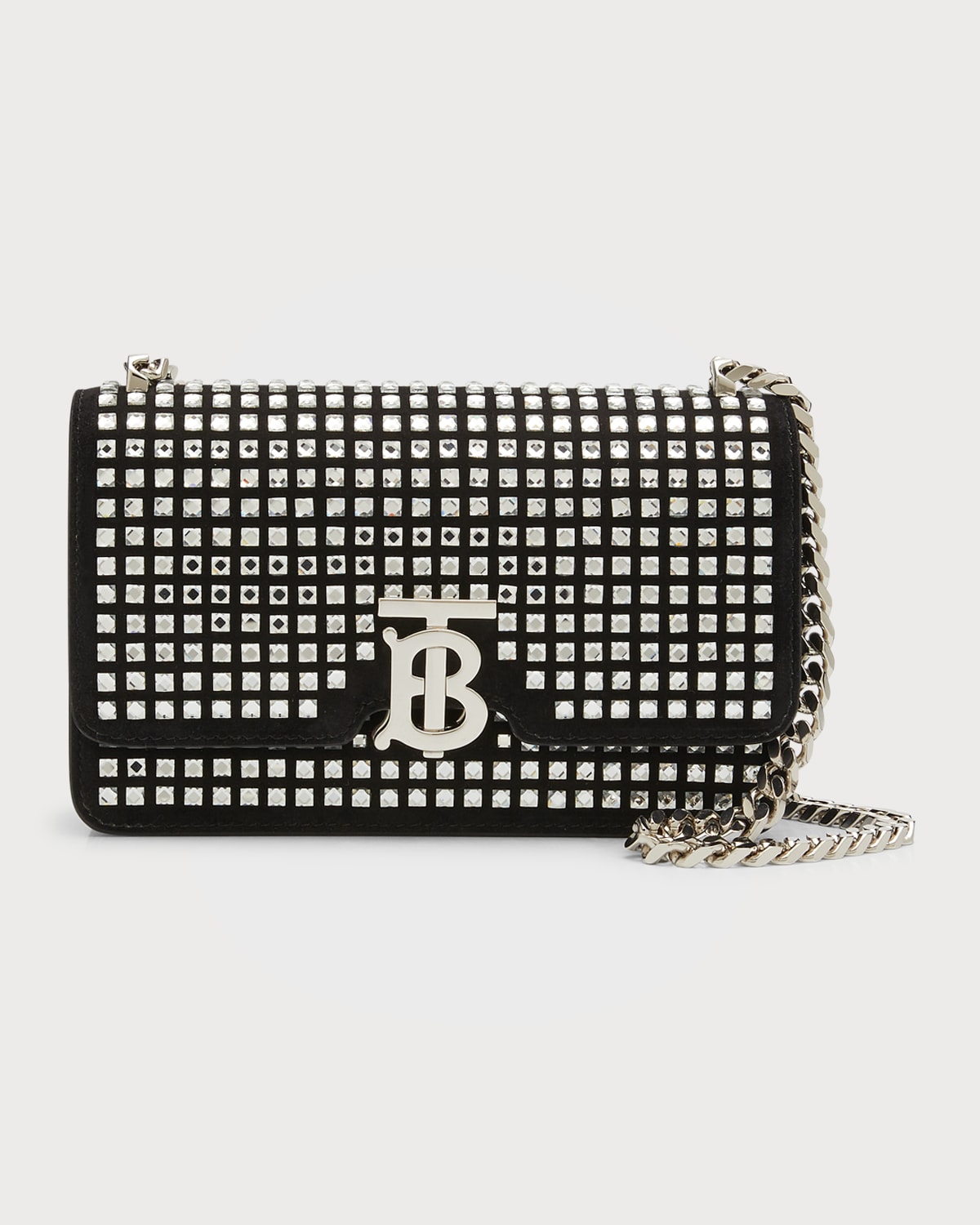 Burberry Hotfix Studded Crystal Leather Pouch Shoulder Bag Neiman Marcus