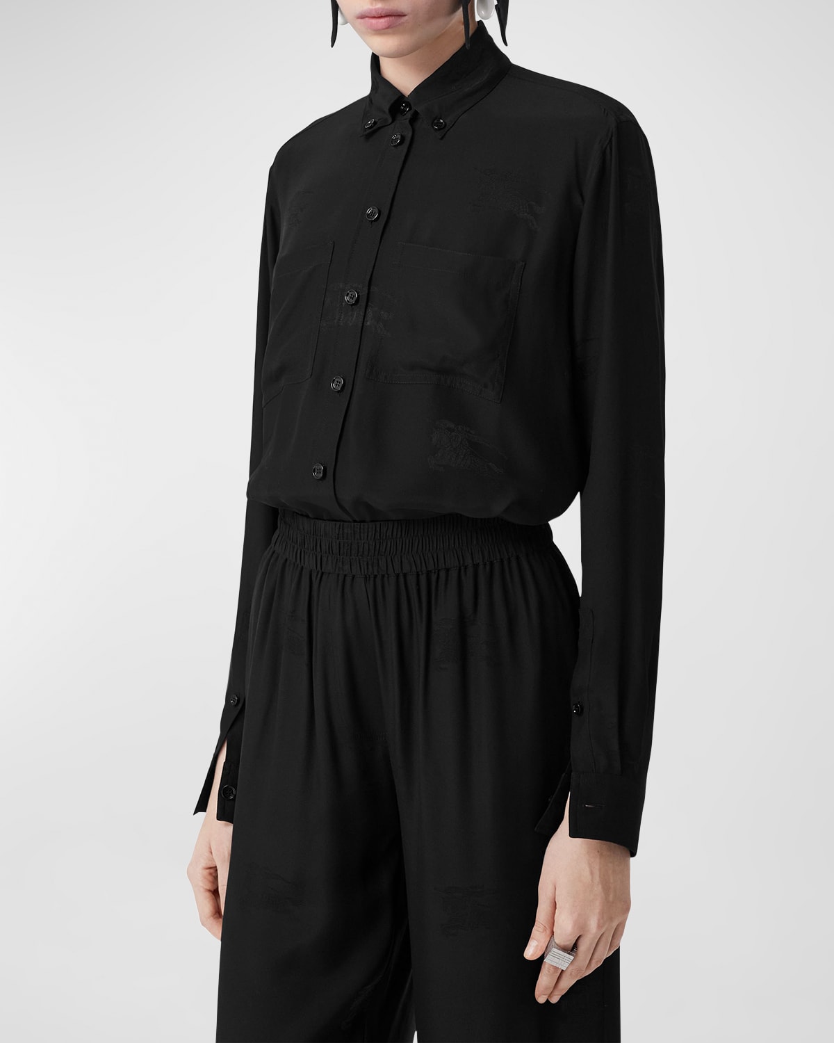 Altuzarra Chika Patterned Button-Front Blouse | Neiman Marcus