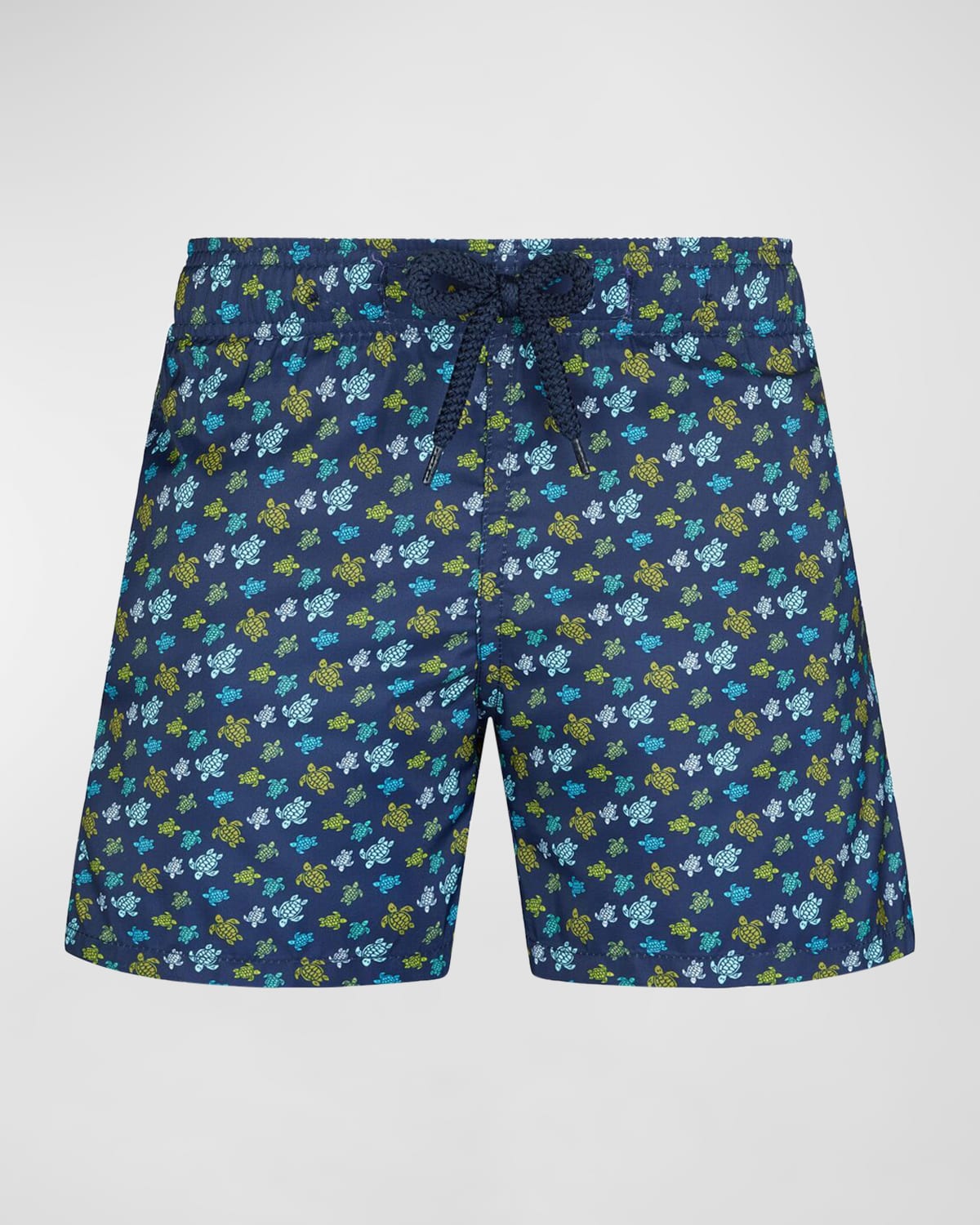 VILEBREQUIN Men Long Stretch Swim Shorts Micro Ronde des Tortues Rainbow