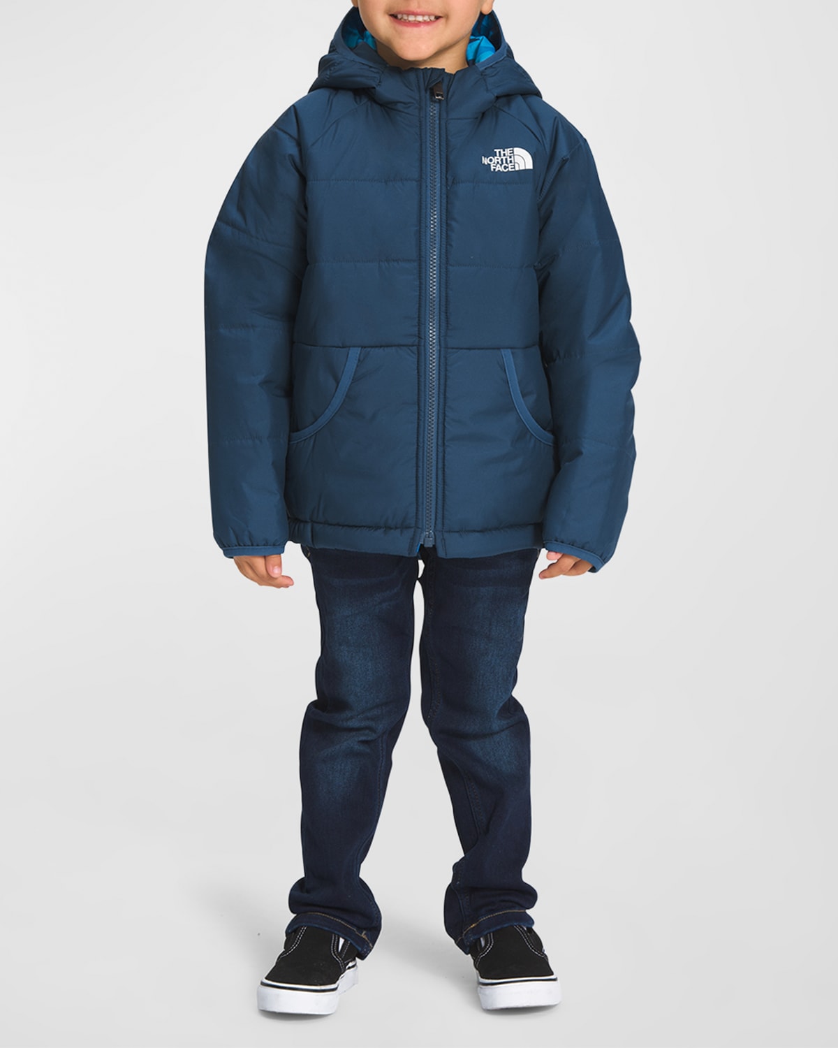 The North Face Boy's Mount Chimbo Fleece Reversible Hooded Jacket, Size 6M24M Neiman Marcus