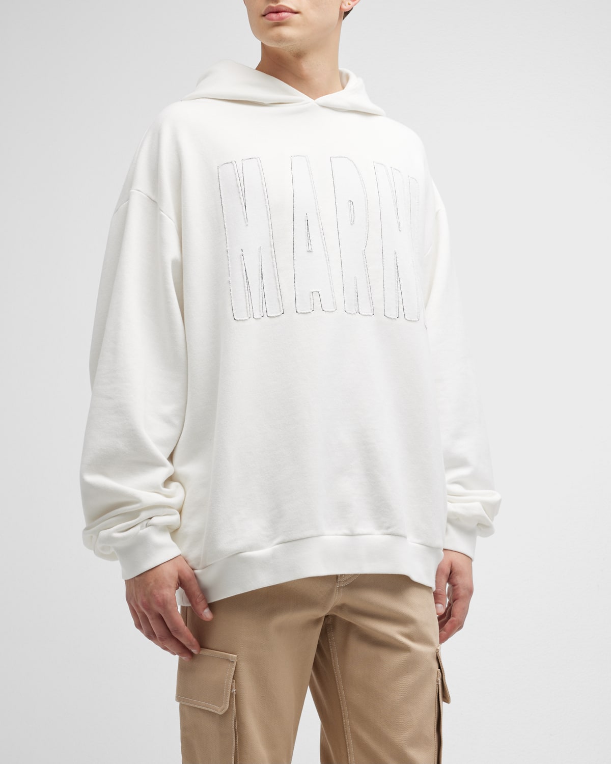 Maison Margiela Men's Oversized Reverse-Logo Hoodie | Neiman Marcus Maison Margiela Men's Oversized Reverse-Logo Hoodie | Neiman Marcus