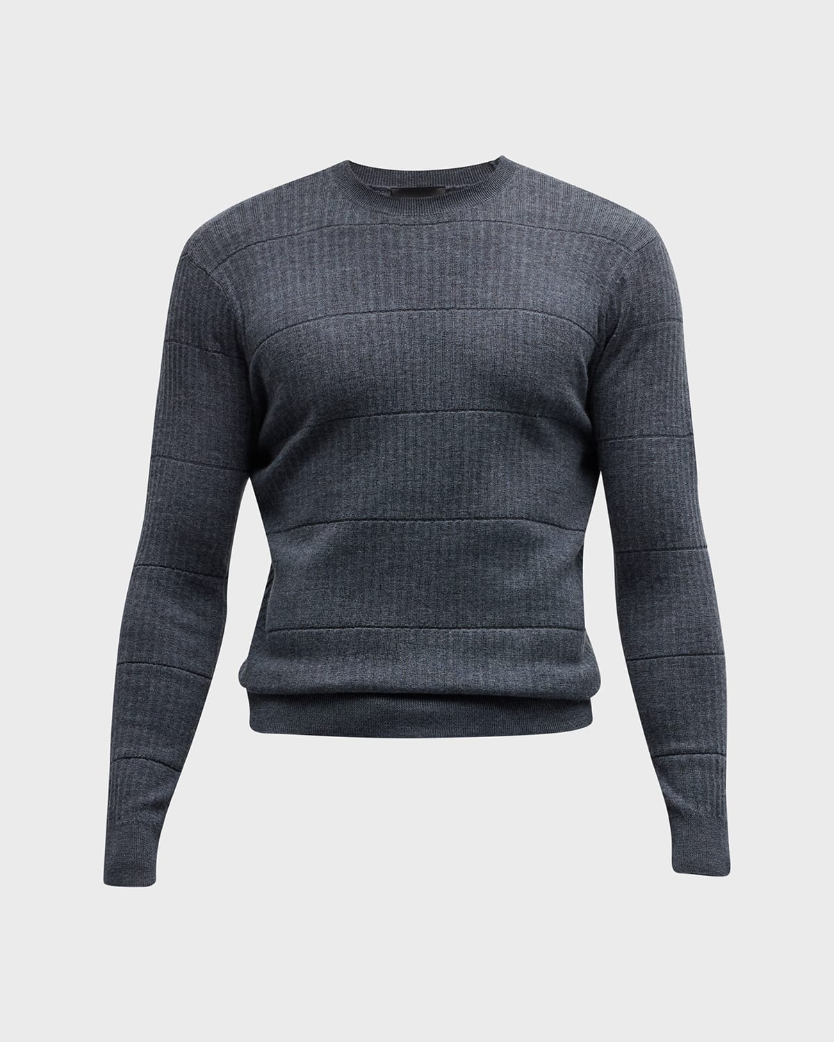 Emporio Armani Mens Geometric Crewneck Sweater Neiman Marcus