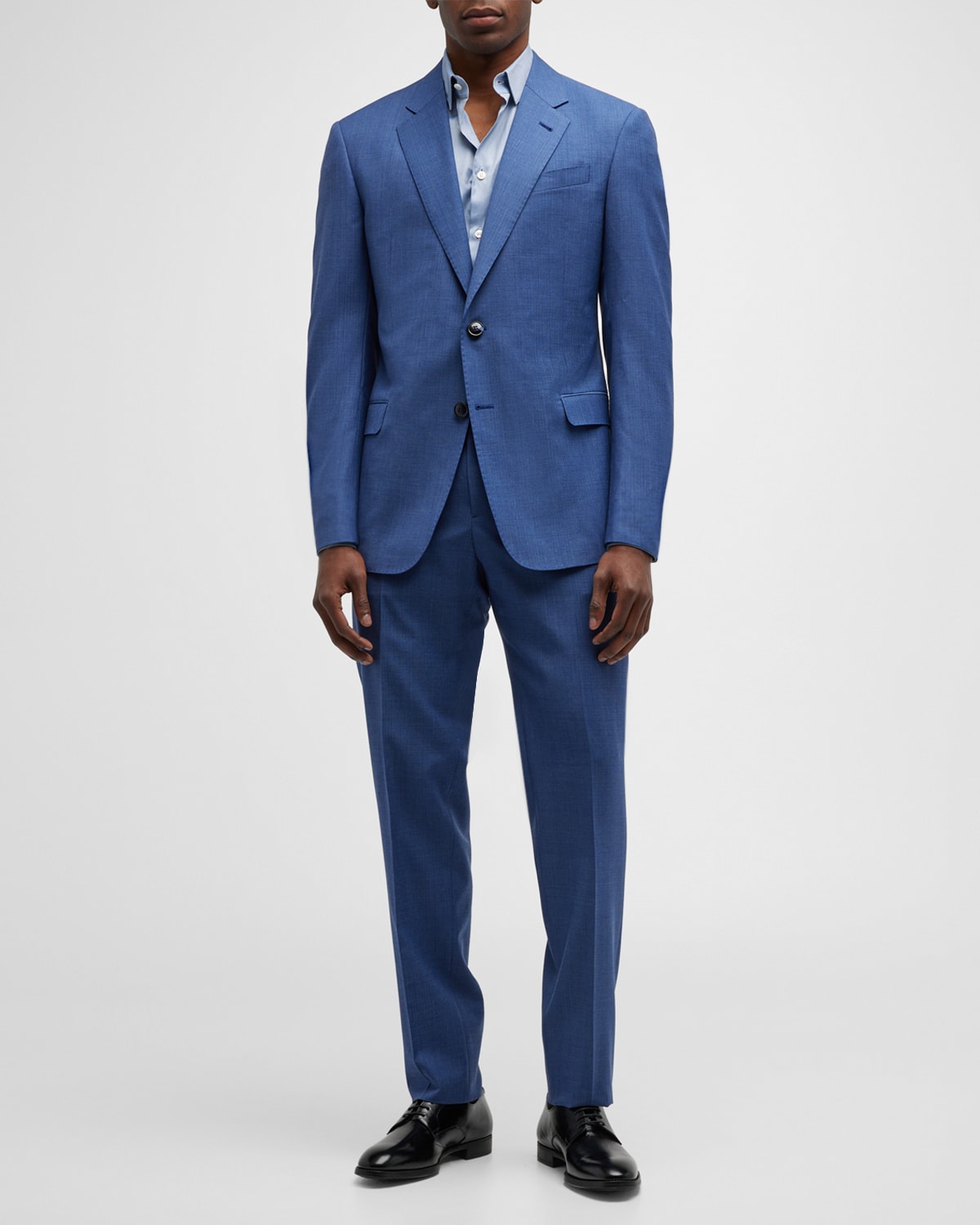 Giorgio Armani Men's Micro-Box Wool Suit | Neiman Marcus
