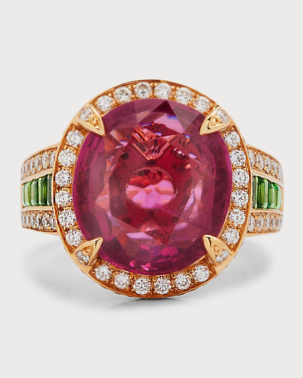 Alexander Laut 18K Gold Diamond and Ruby Ring, Size 5.75 | Neiman Marcus