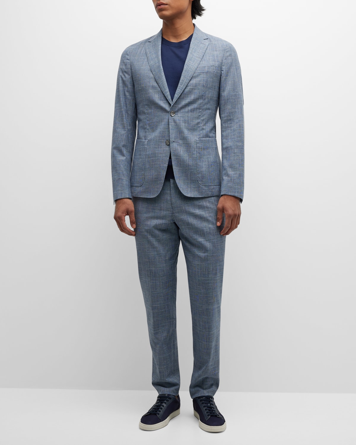 Isaia Men's Solid Wool Tic Suit | Neiman Marcus