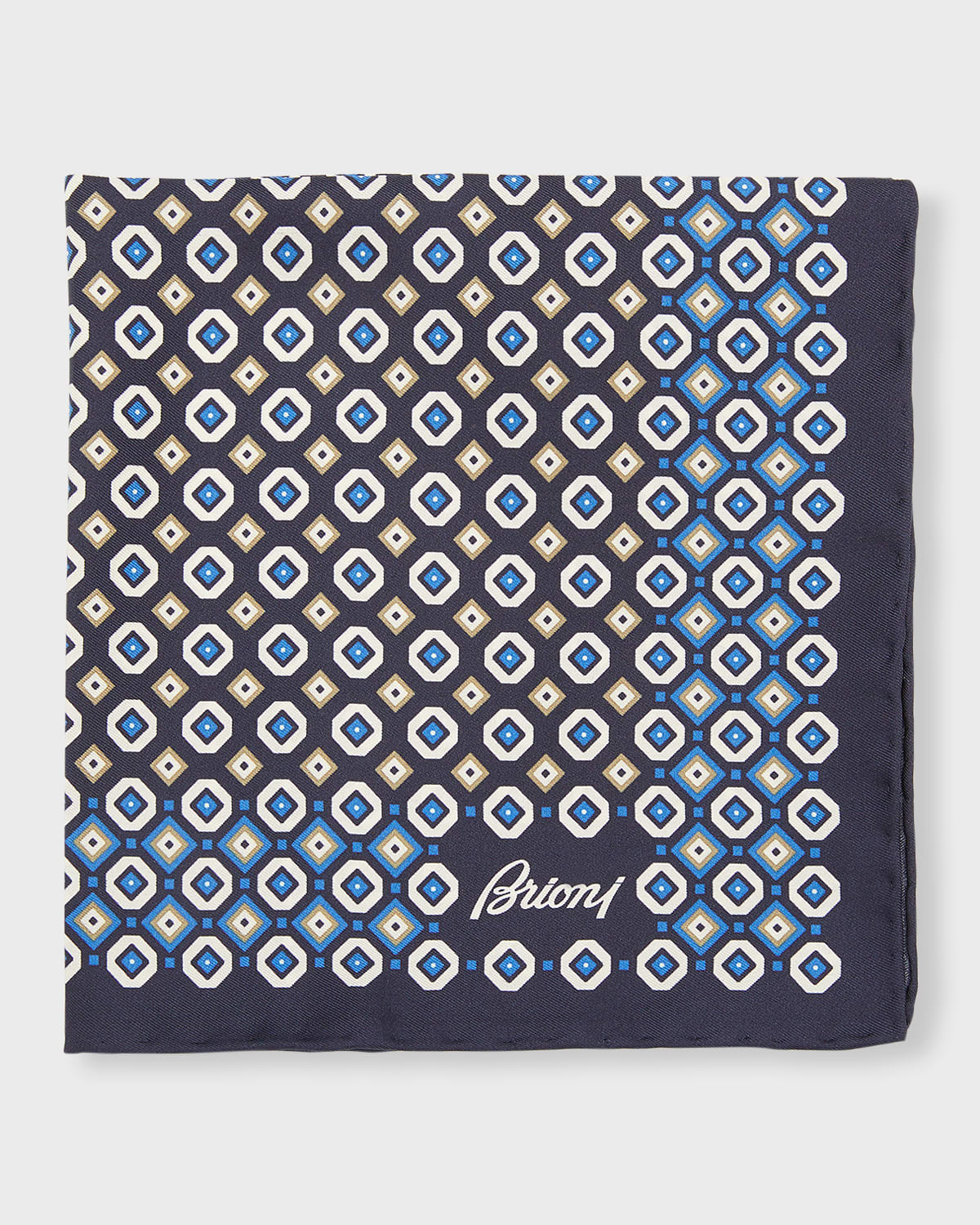 Made-in-USA Red Medallion Silk Pocket Square main image 1