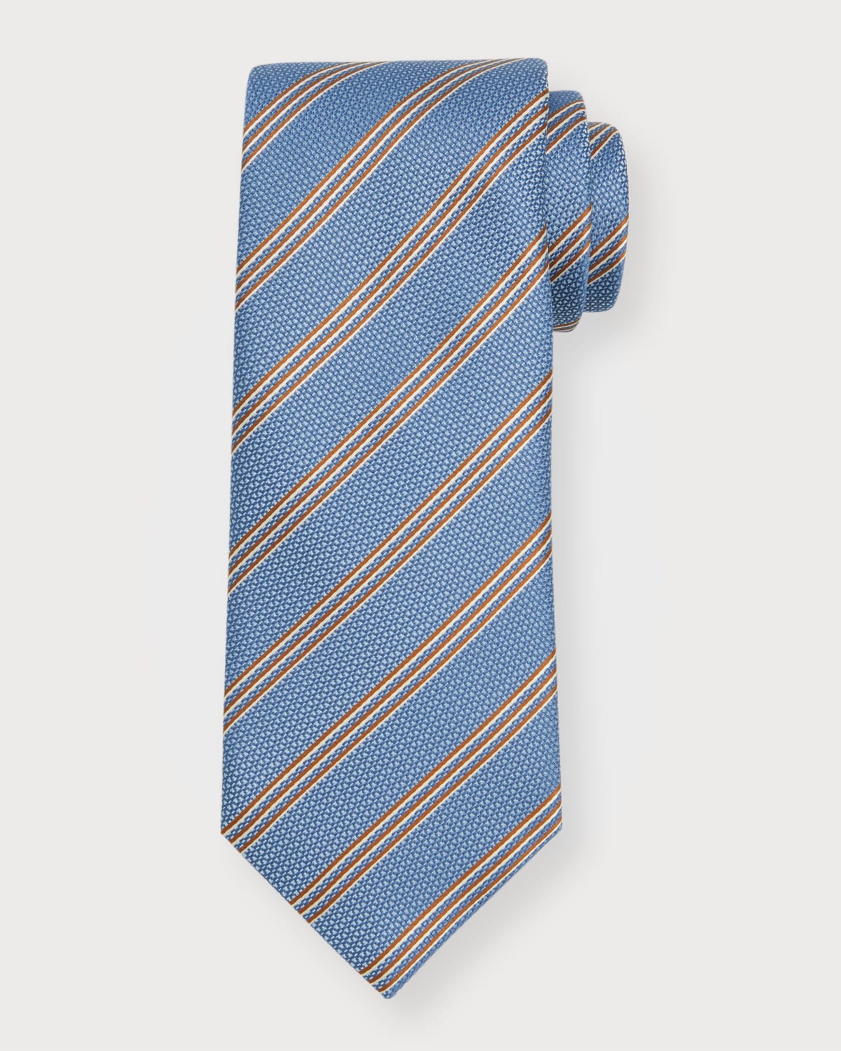 Men's Italian Silk/Wool Tie in Jacquard Camel Paisley