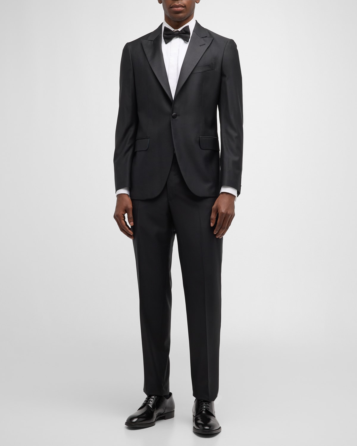 TOM FORD Men's Solid Wool Peak Tuxedo | Neiman Marcus