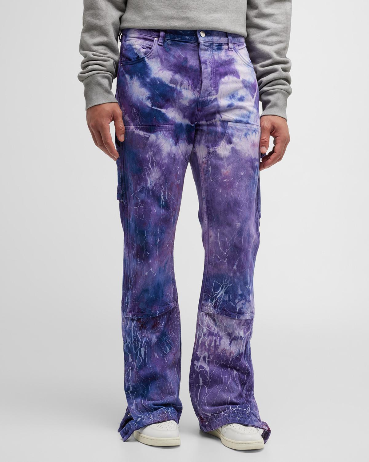Amiri Men's Cracked Tie-Dye Carpenter Jeans | Neiman Marcus
