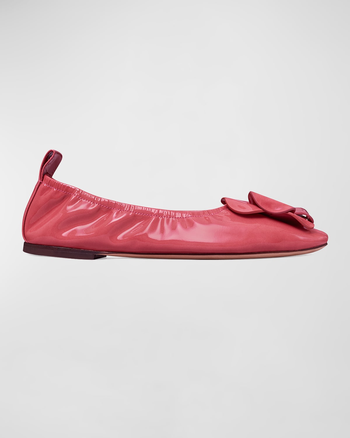 Tory Burch Patent Flower Ballerina Flats | Neiman Marcus