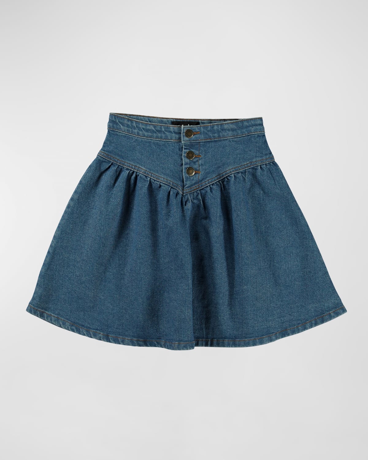 Molo Girl's Betsy Denim Skirt, Size 3-6 | Neiman Marcus