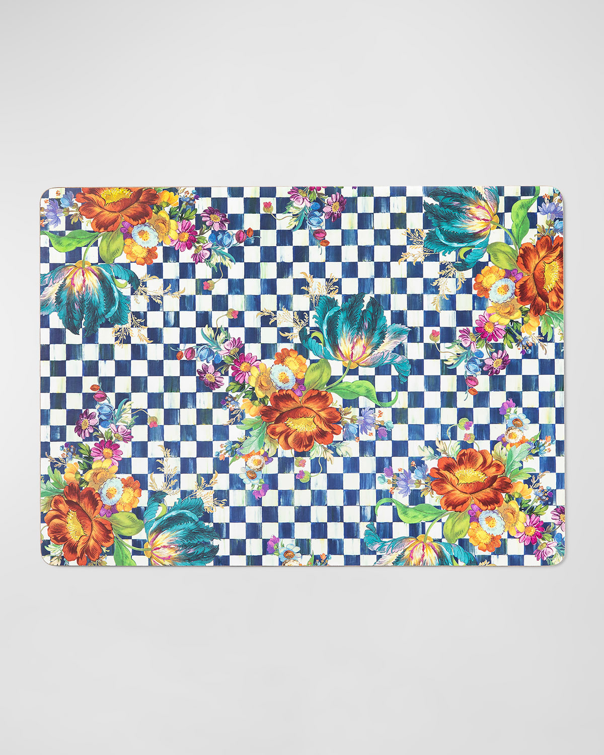 MacKenzieChilds Royal Check Cork Back Placemats, Set of 4 Neiman Marcus