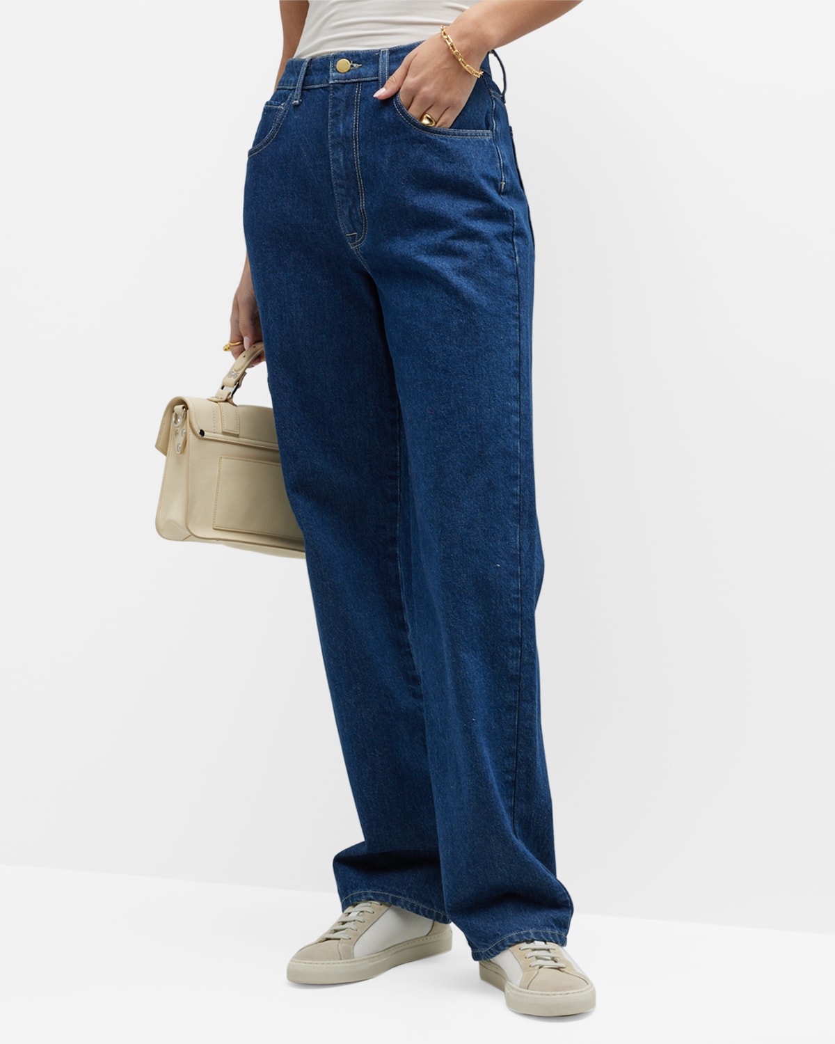 Triarchy Ms. Keaton High Rise Crystal-Embellished Baggy Jeans | Neiman ...