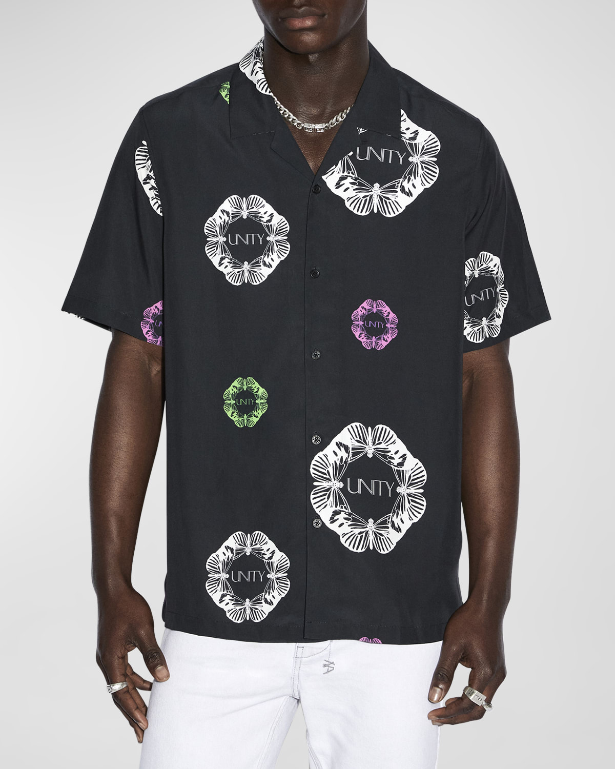 Ksubi Men's Graphic Tencel Camp Shirt | Neiman Marcus