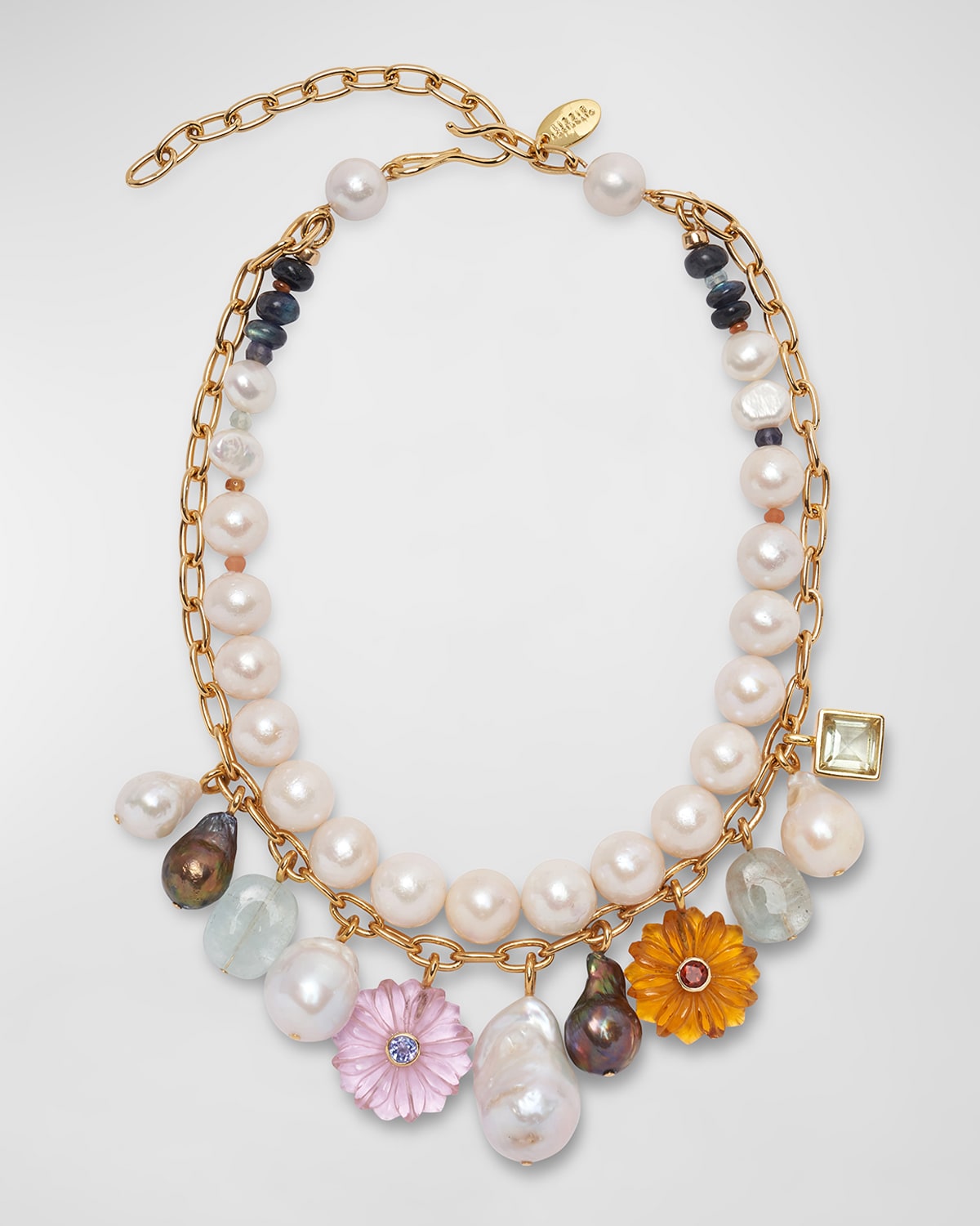 Lizzie Fortunato Plaza Pearl Collar in Black