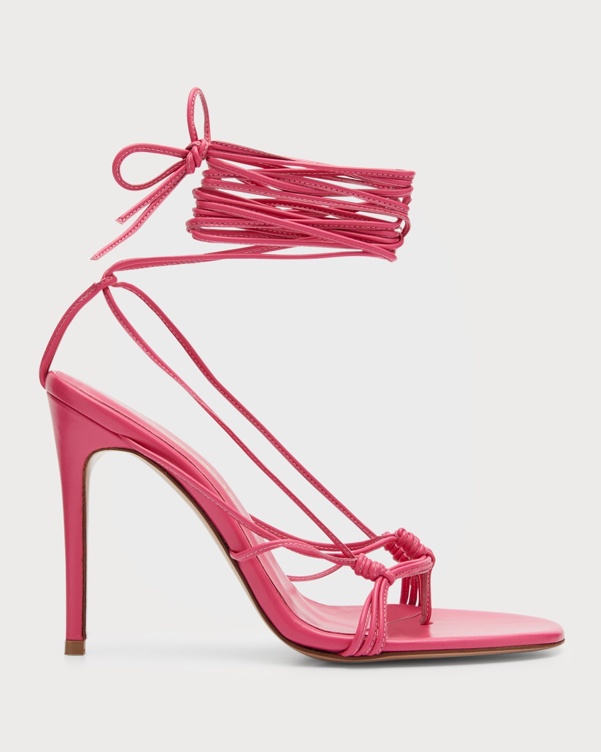 Andrea Wazen Dassy Crystal Leather Ankle-Strap Sandals | Neiman Marcus