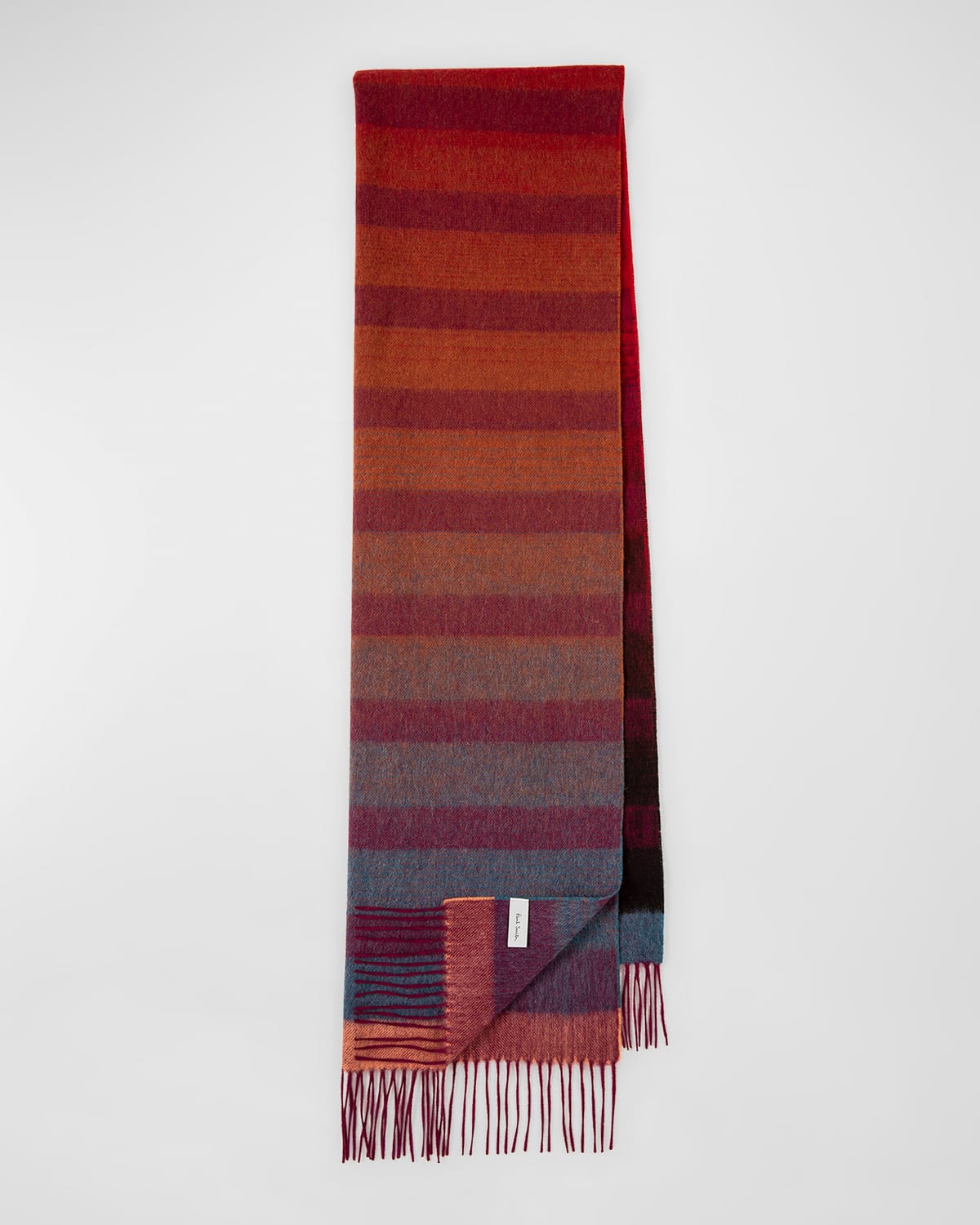 Neiman Marcus Men's Cashmere Color Block Scarf Neiman Marcus