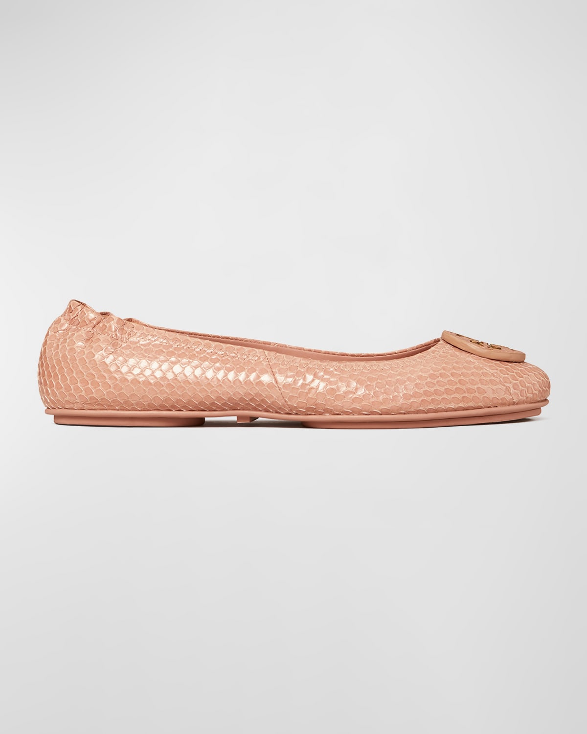 Tory Burch Minnie Patent Logo Travel Ballerina Flats | Neiman Marcus