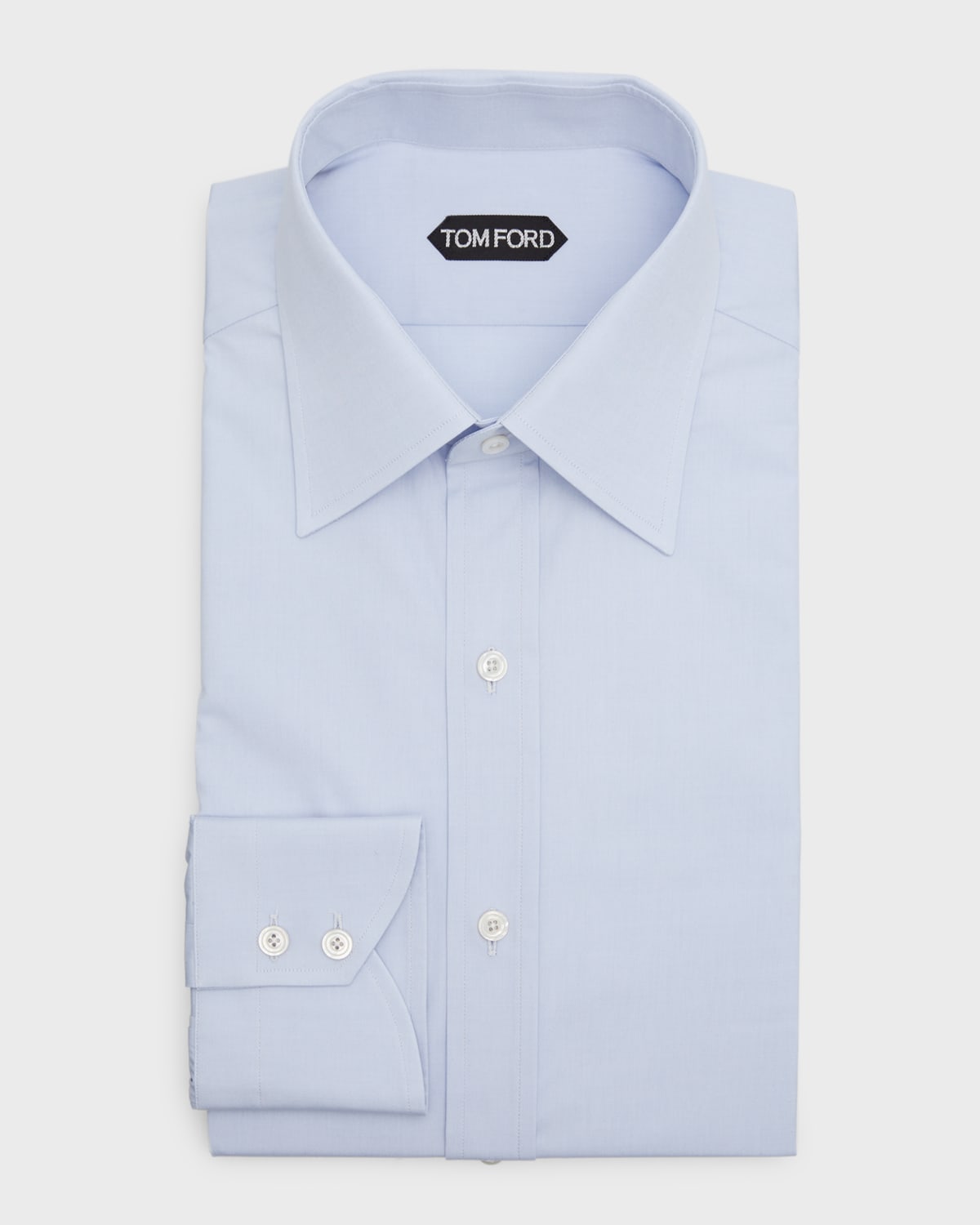 TOM FORD Men's Solid Point Collar Dress Shirt | Neiman Marcus