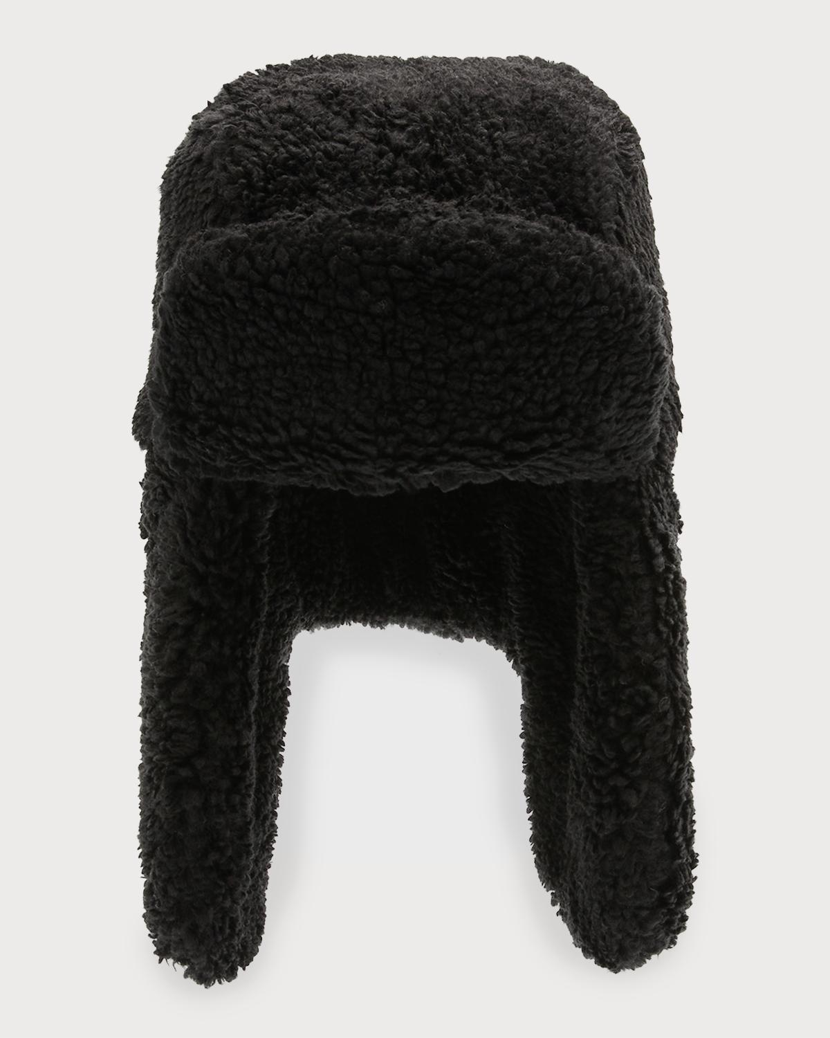 Ugg Sherpa Puff Trapper Hat UGG CHESTNUT SUEDE FUR KIDS SHEEPSKIN BAILEY TRAPPER HAT  main image 4