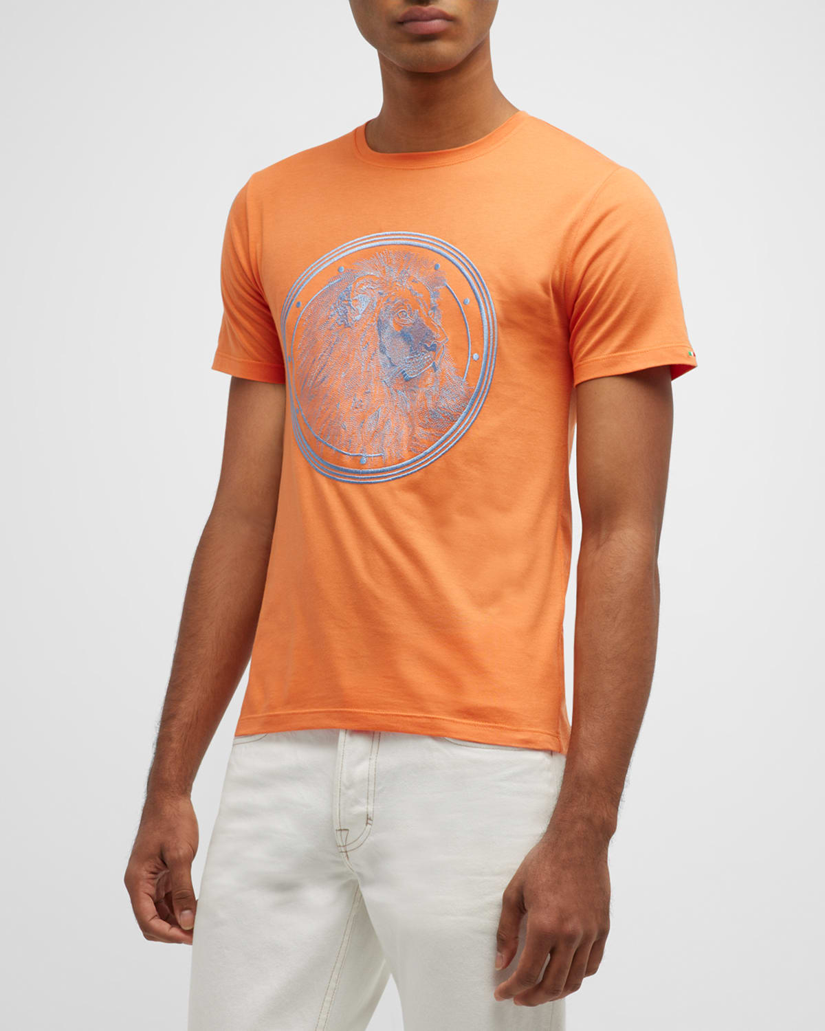 Stefano Ricci Men's Embroidered T-Shirt | Neiman Marcus