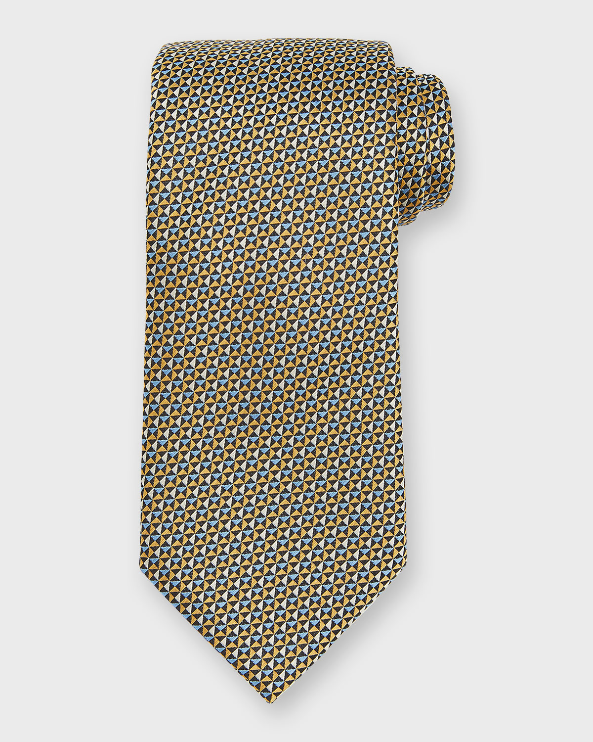 ZEGNA Men's Herringbone Jacquard Silk Tie Neiman Marcus