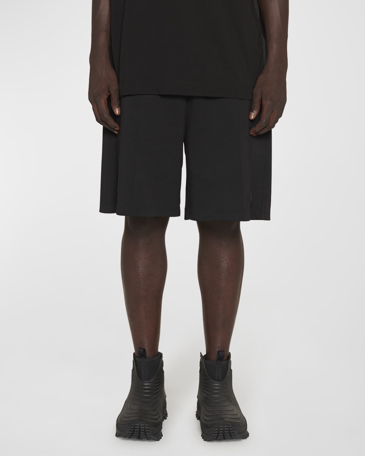 Givenchy Men's Destroyed Logo Sweat Shorts | Neiman Marcus