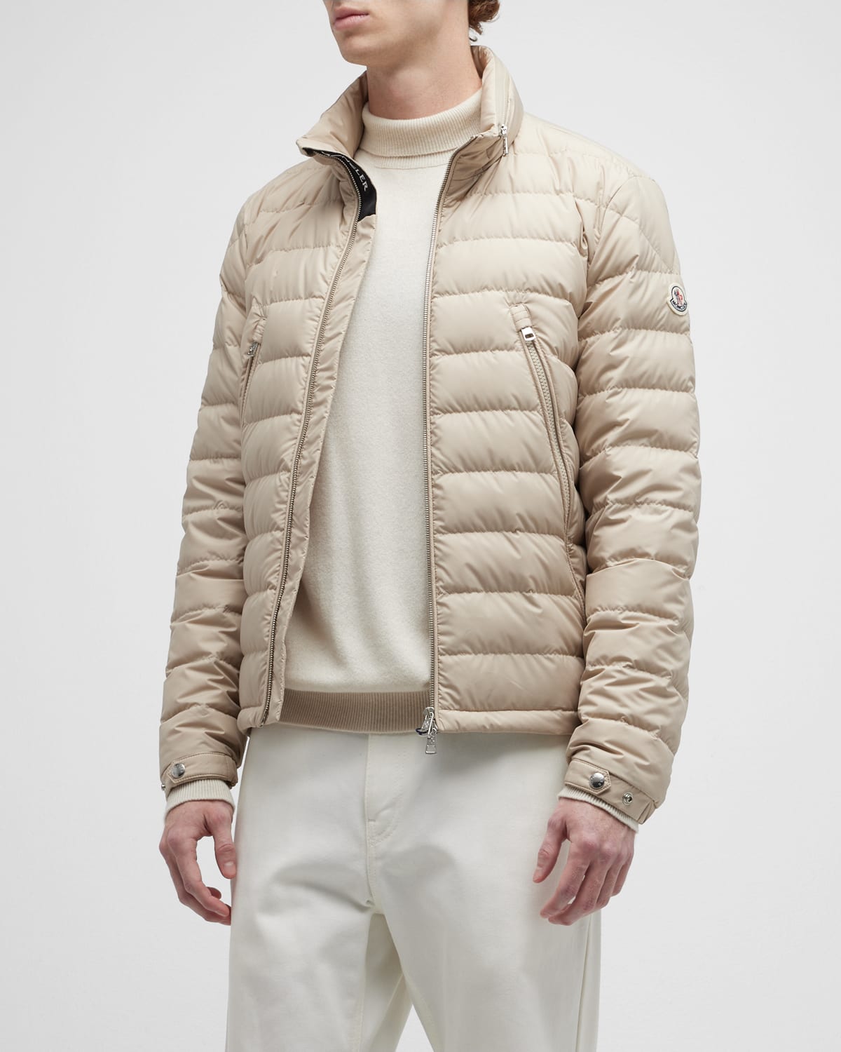 Moncler Men's Lauros Channeled Down Jacket Neiman Marcus