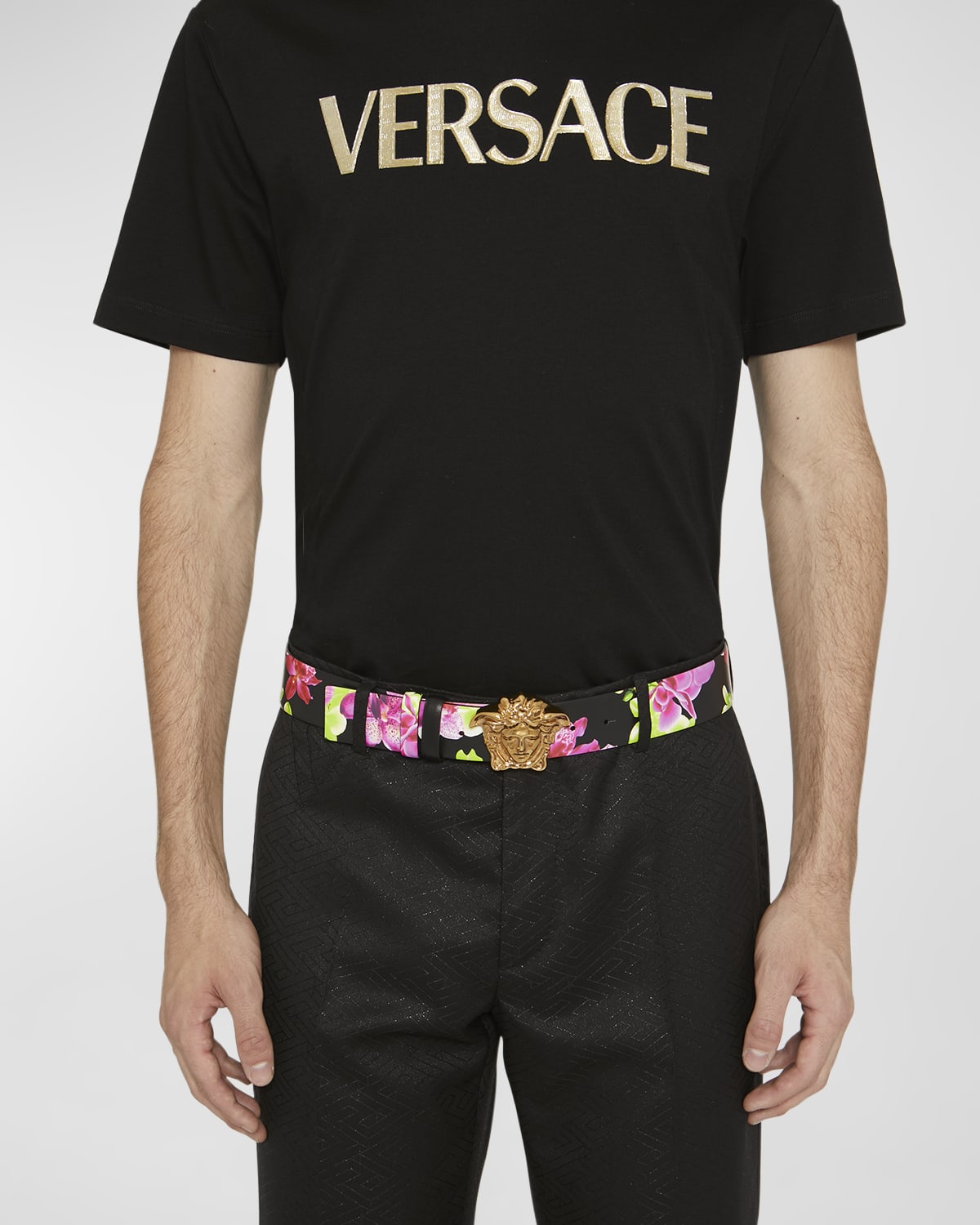 mens red versace belt