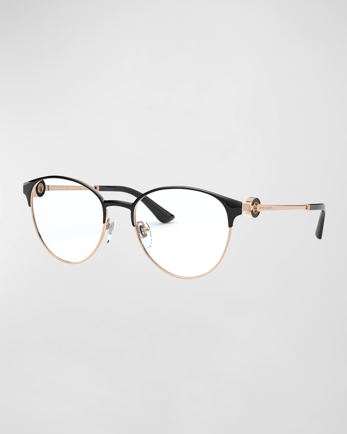 BVLGARI Embellished Metal & Acetate CatEye Optical Glasses Neiman Marcus