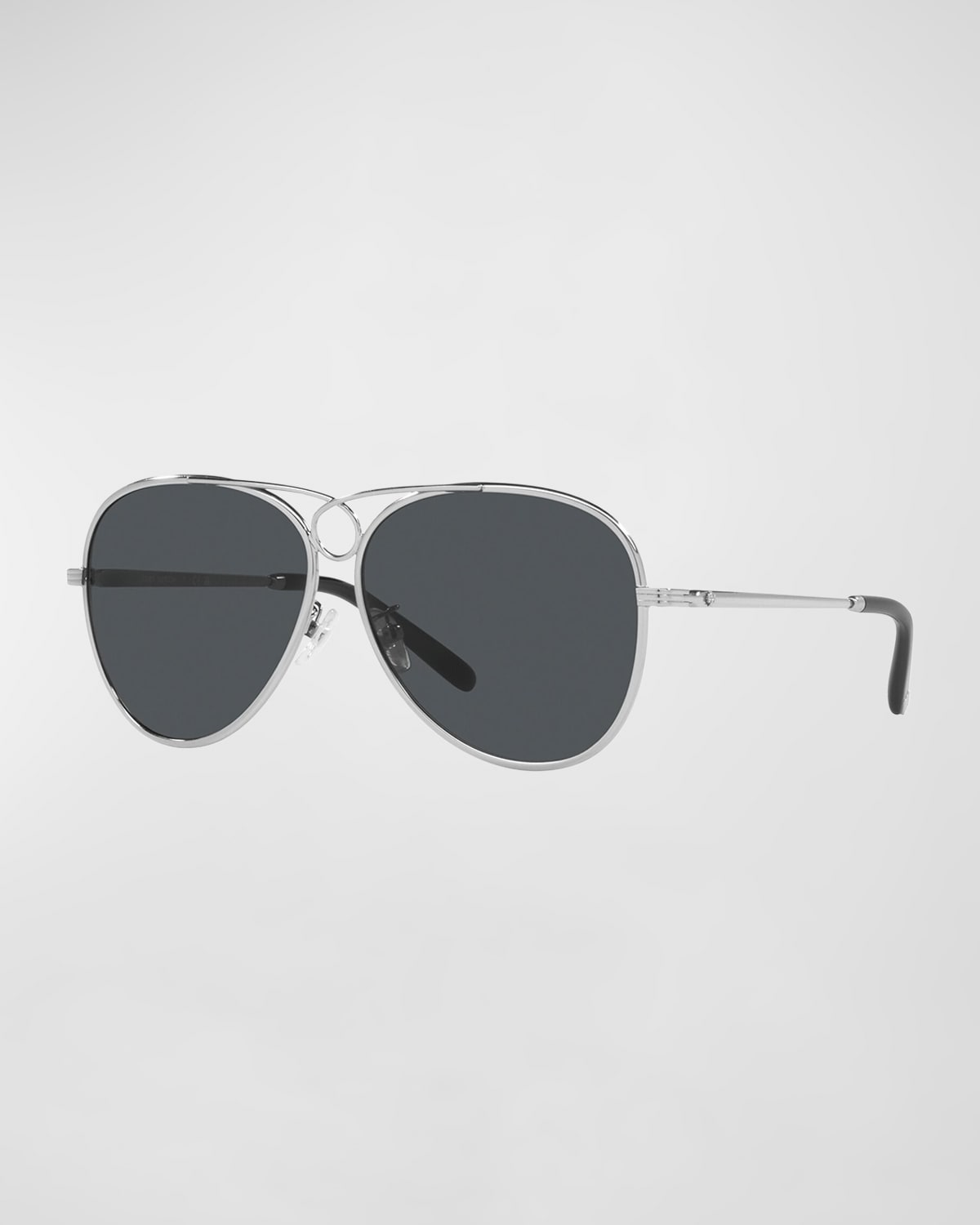 Tory Burch Loop-Bridge Pilot Sunglasses - Gradient | Neiman Marcus