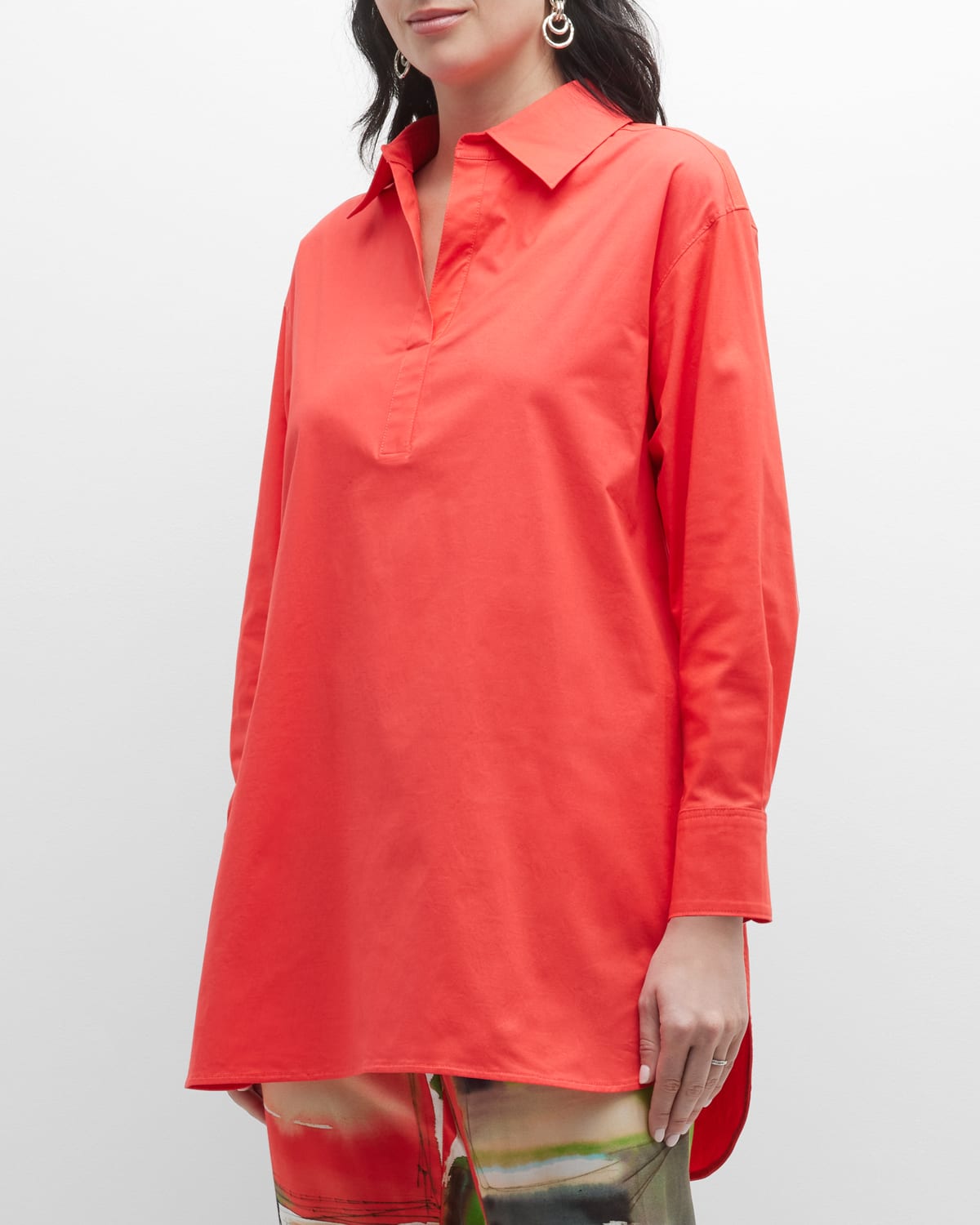 THE ROW Elada Poplin Shirt Neiman Marcus