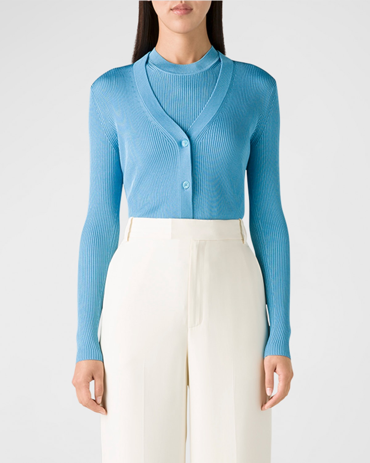 St. John Bright Rayon Rib Knit Tank Top | Neiman Marcus