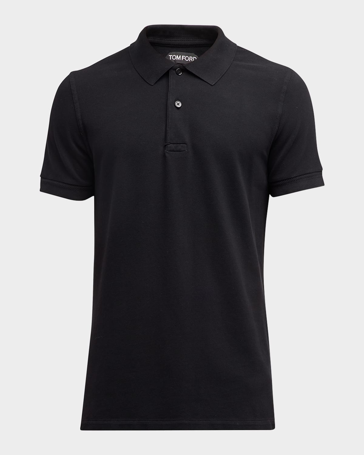 Tom Ford Men's Pique Polo Black