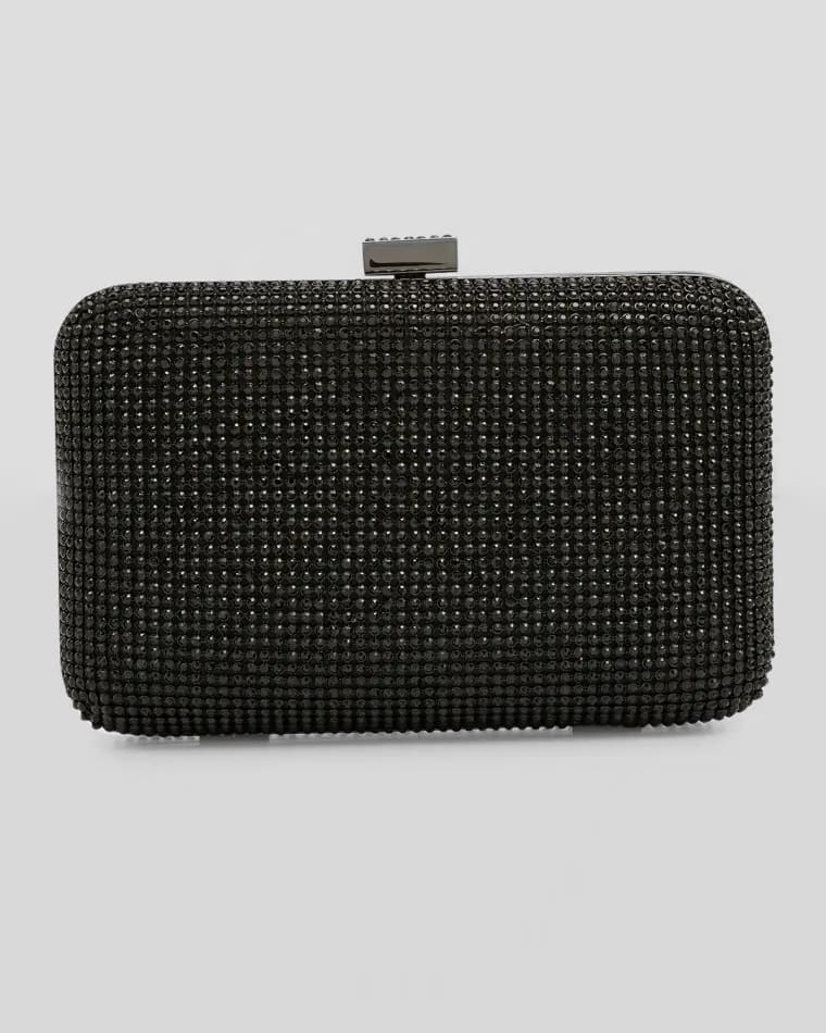 Whiting & Davis Dimple Crystal Mesh Clutch Bag Neiman Marcus
