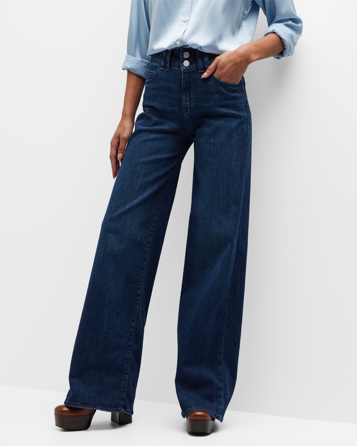 Veronica Beard Jeans Haizley Wide-Leg Jeans | Neiman Marcus