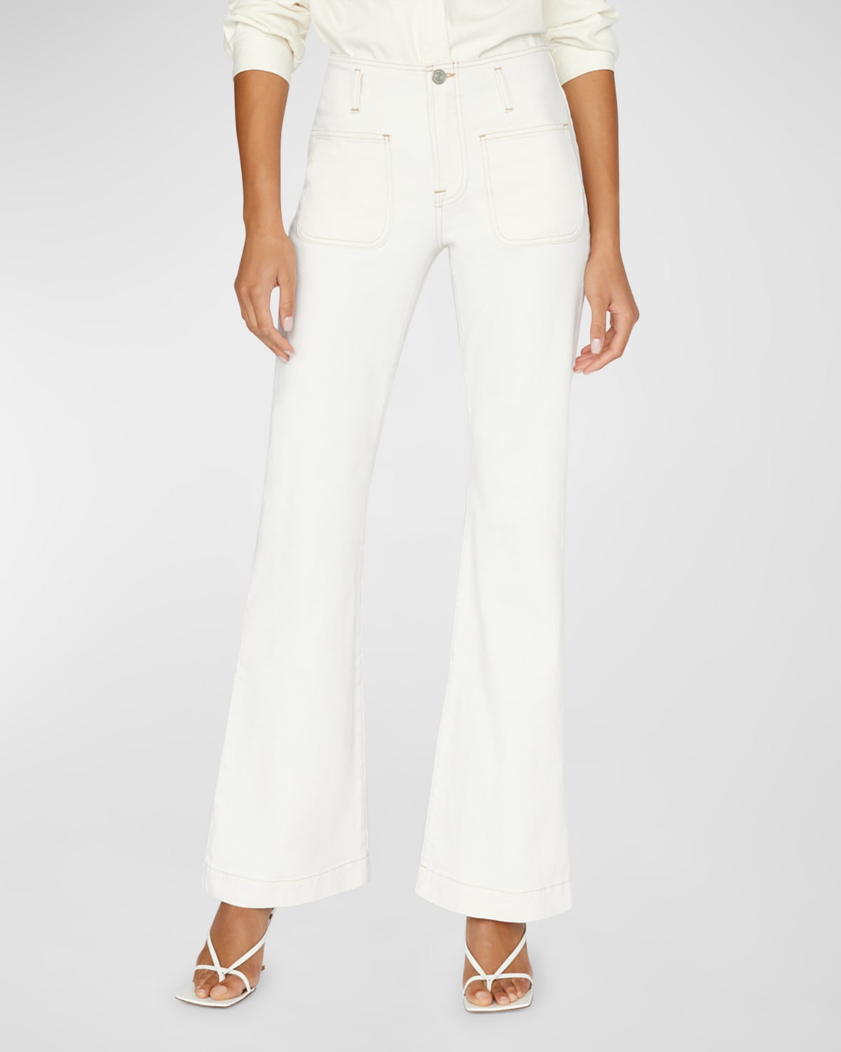 FRAME The Double Detail Flare Jeans | Neiman Marcus