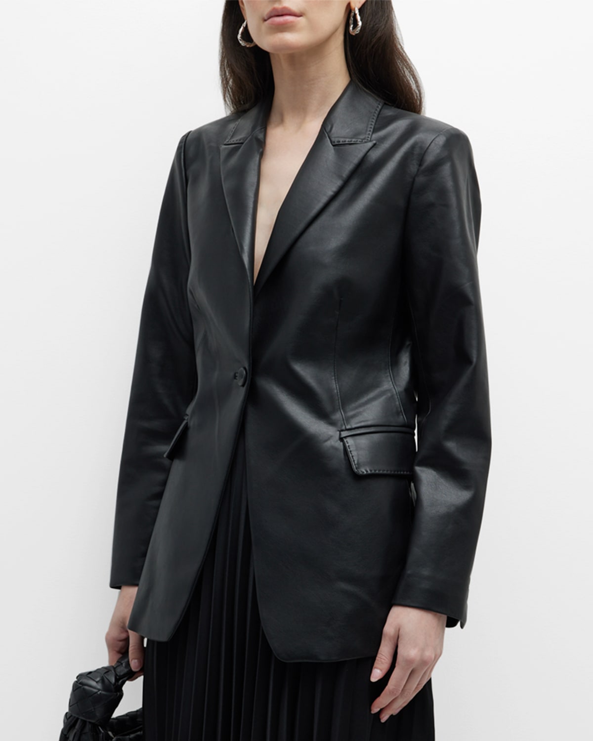 Trina Turk Mira Single-Button Peak-Lapel Jacket | Neiman Marcus