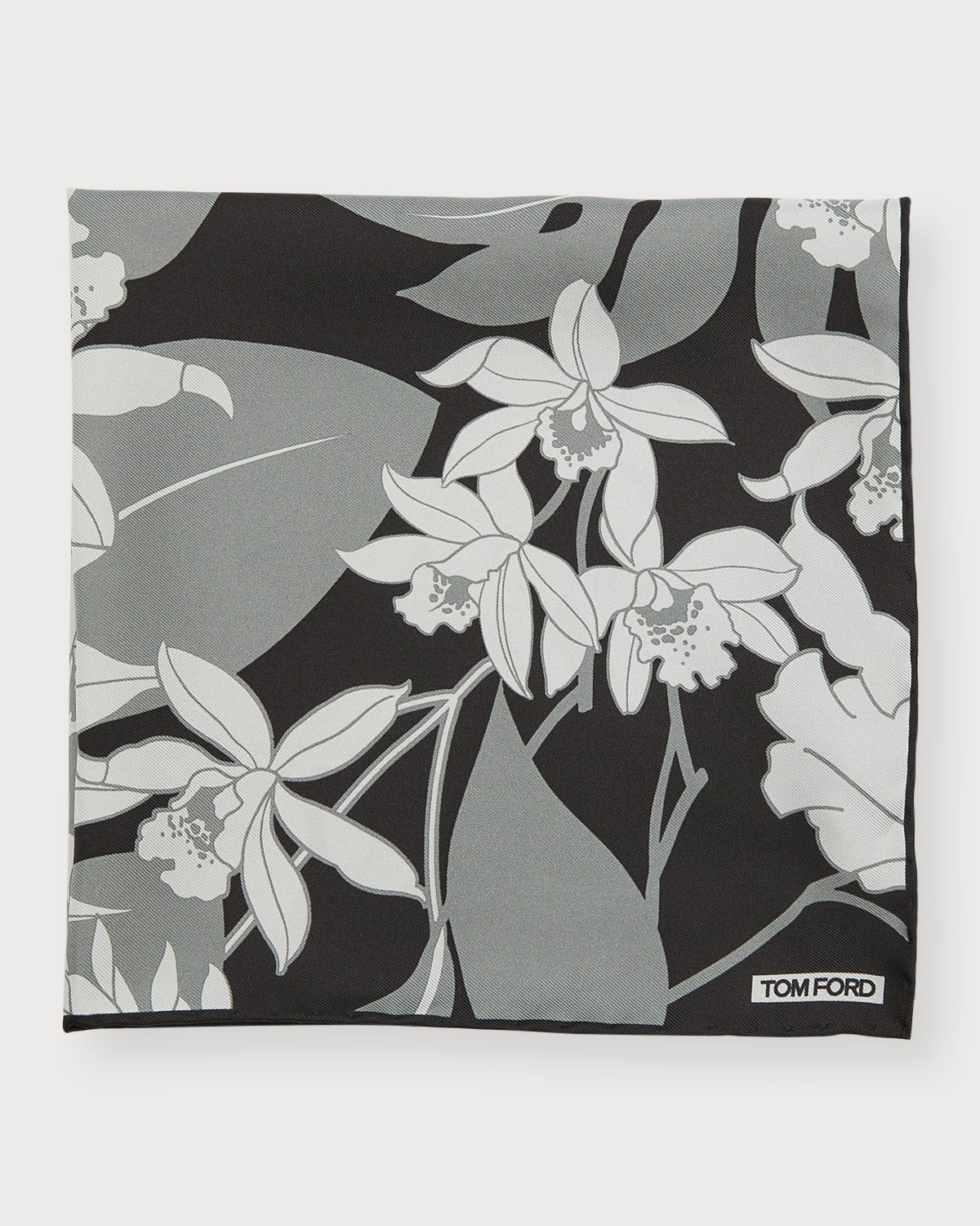 TOM FORD Men's FloralPrint Silk Pocket Square Neiman Marcus