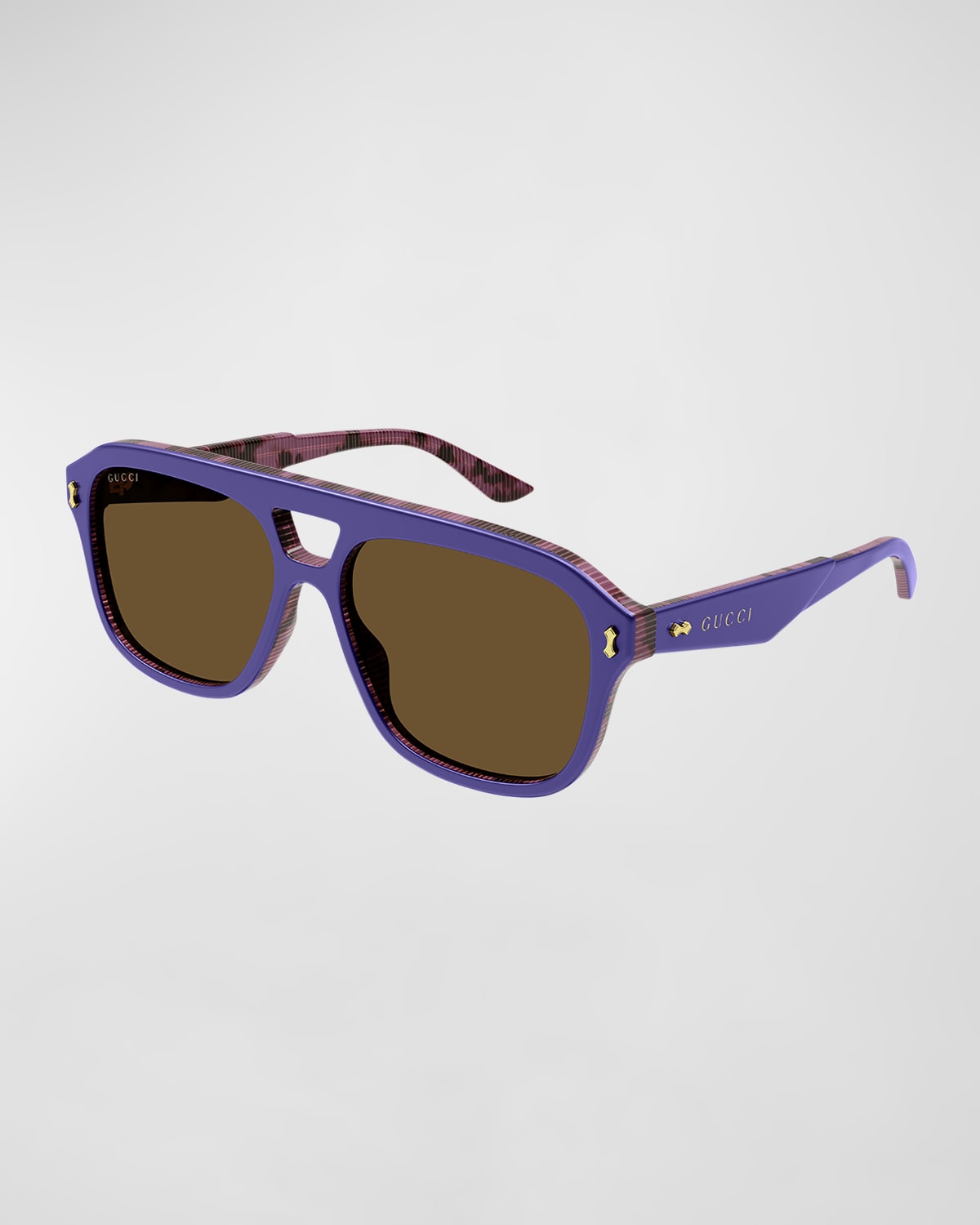Balenciaga Men's Square Acetate Sunglasses with Etched Logo | Neiman Marcus